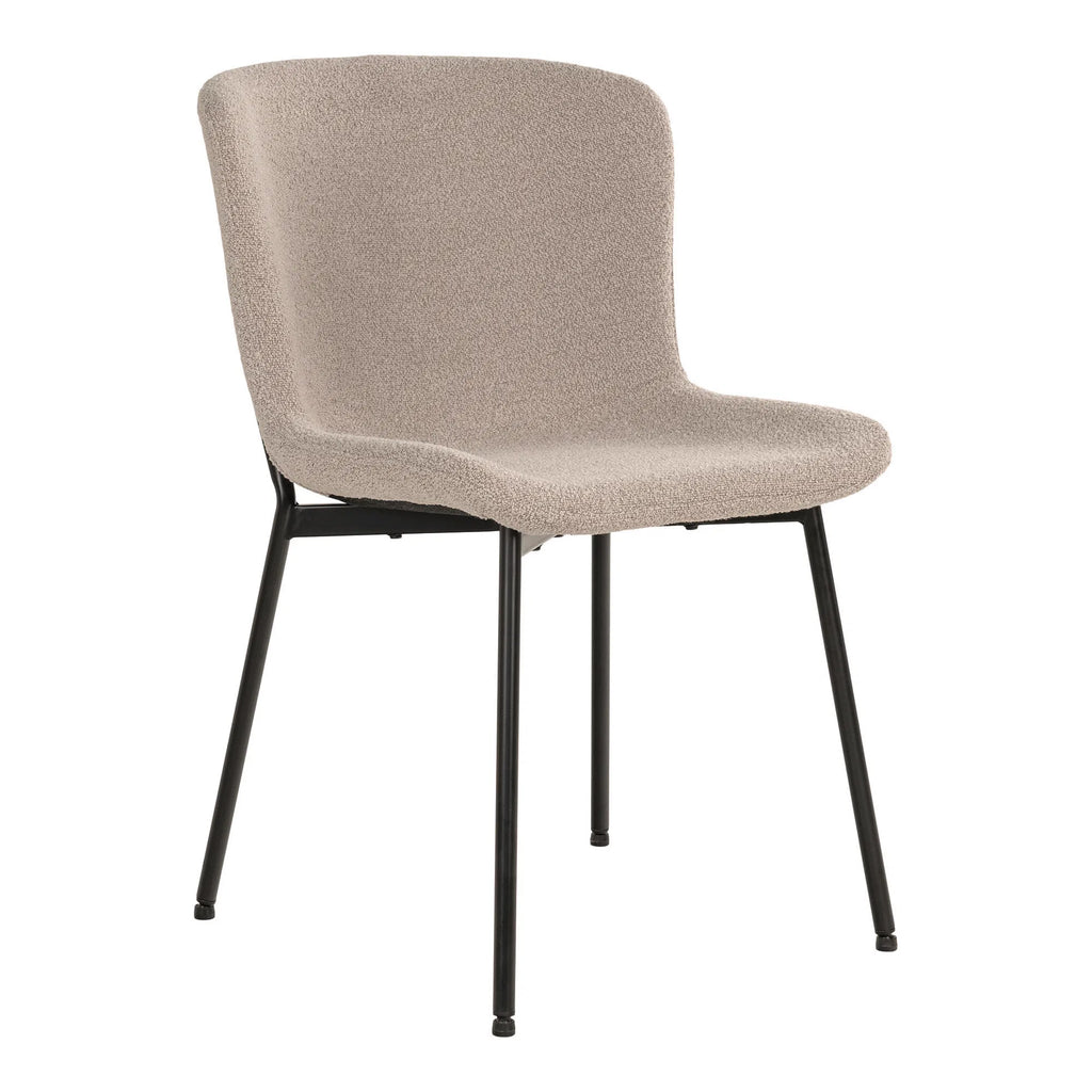 Maceda stol - 2 Pack - beige bouclé
