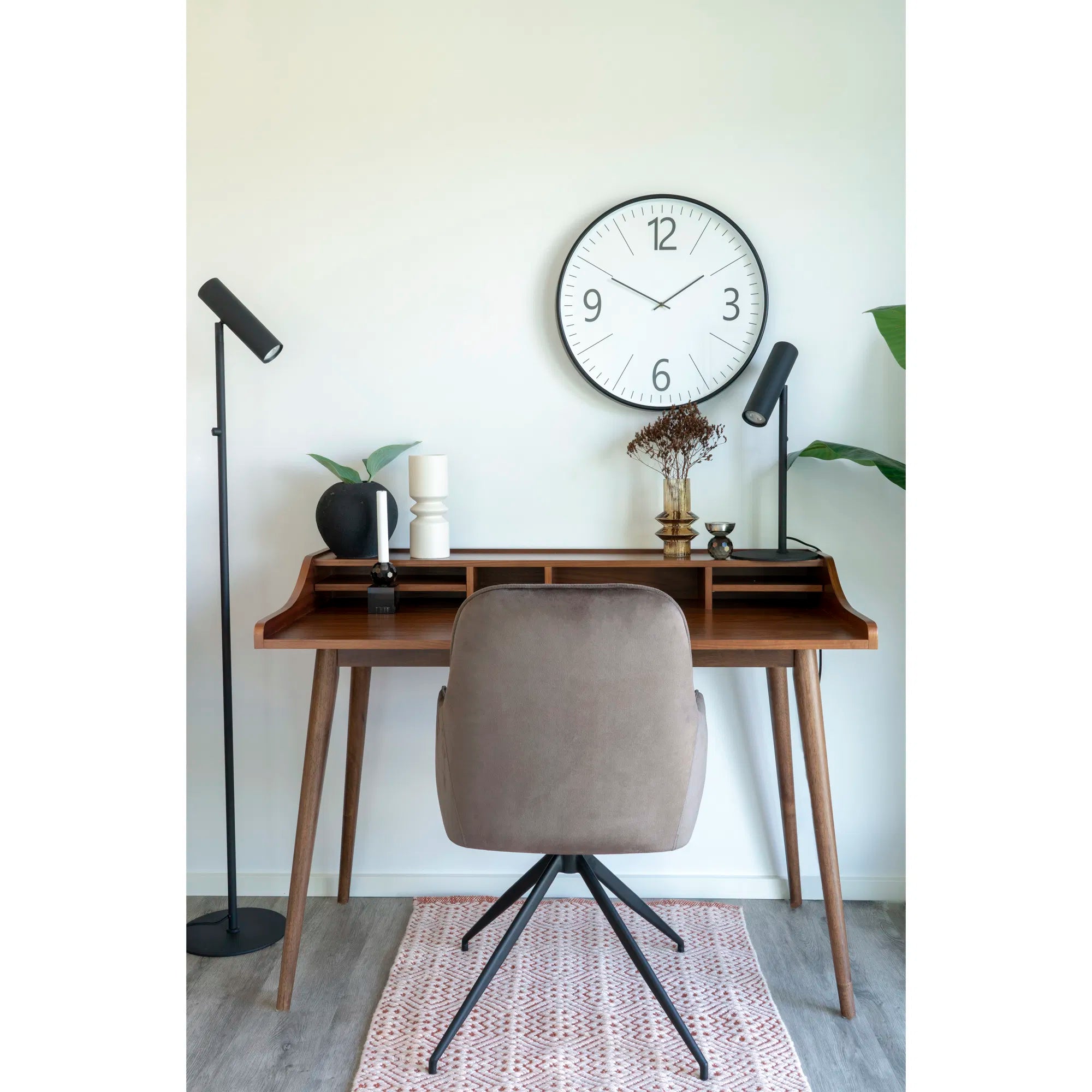 Harbo matstol med snurrfunktion – sammet, ljusbrun