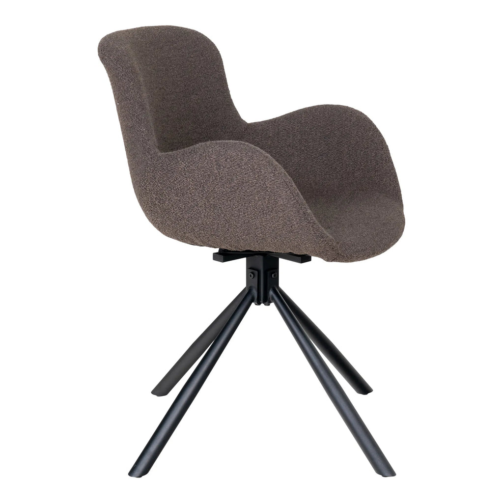 Amorim matstol med snurrfunktion  - 2 Pack - bouclé, mushroom