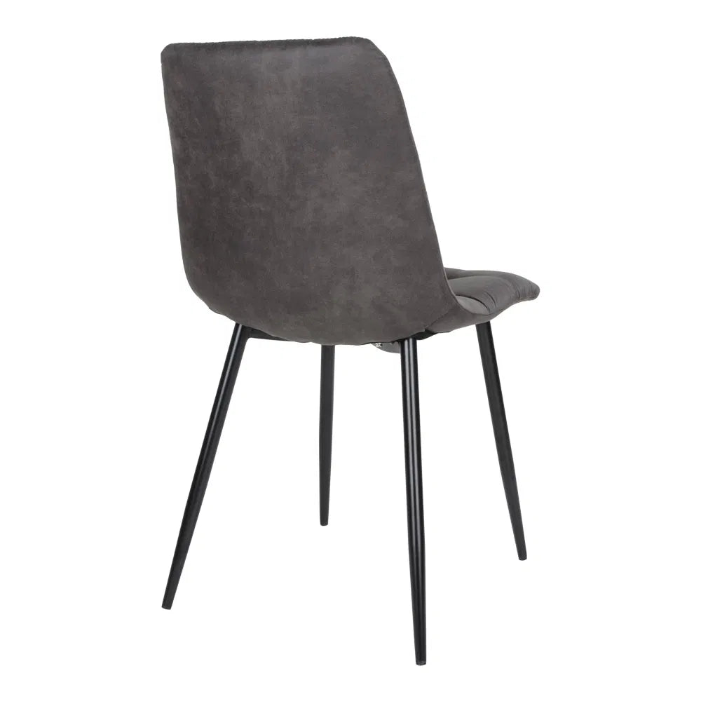 Middelfart matstol - 2 pack - microfiber, mörkgrå