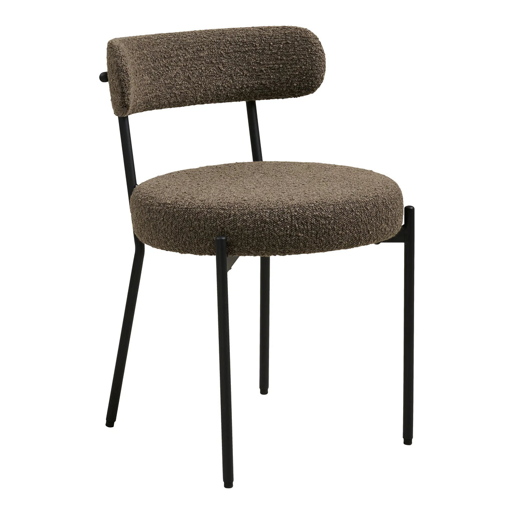 Badalona matstol – brun bouclé