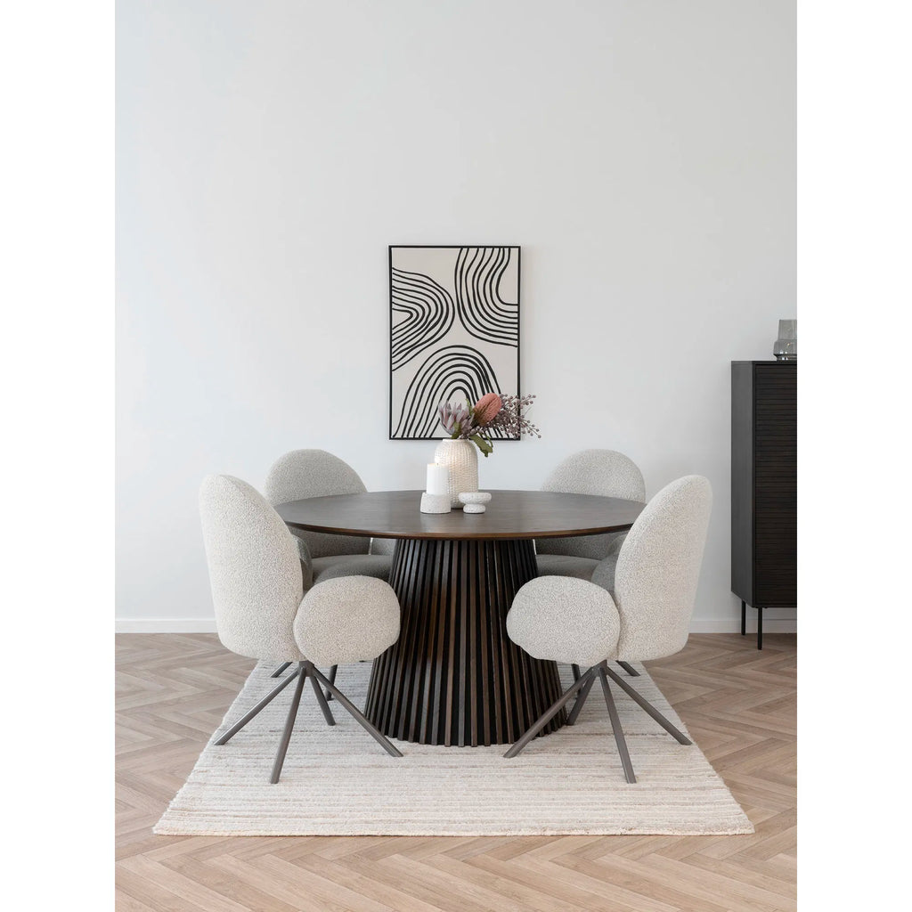 Lana Dining Chair – sandfärgad bouclé