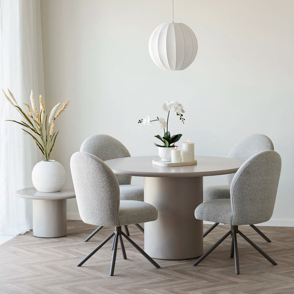 Lana Dining Chair – sandfärgad bouclé