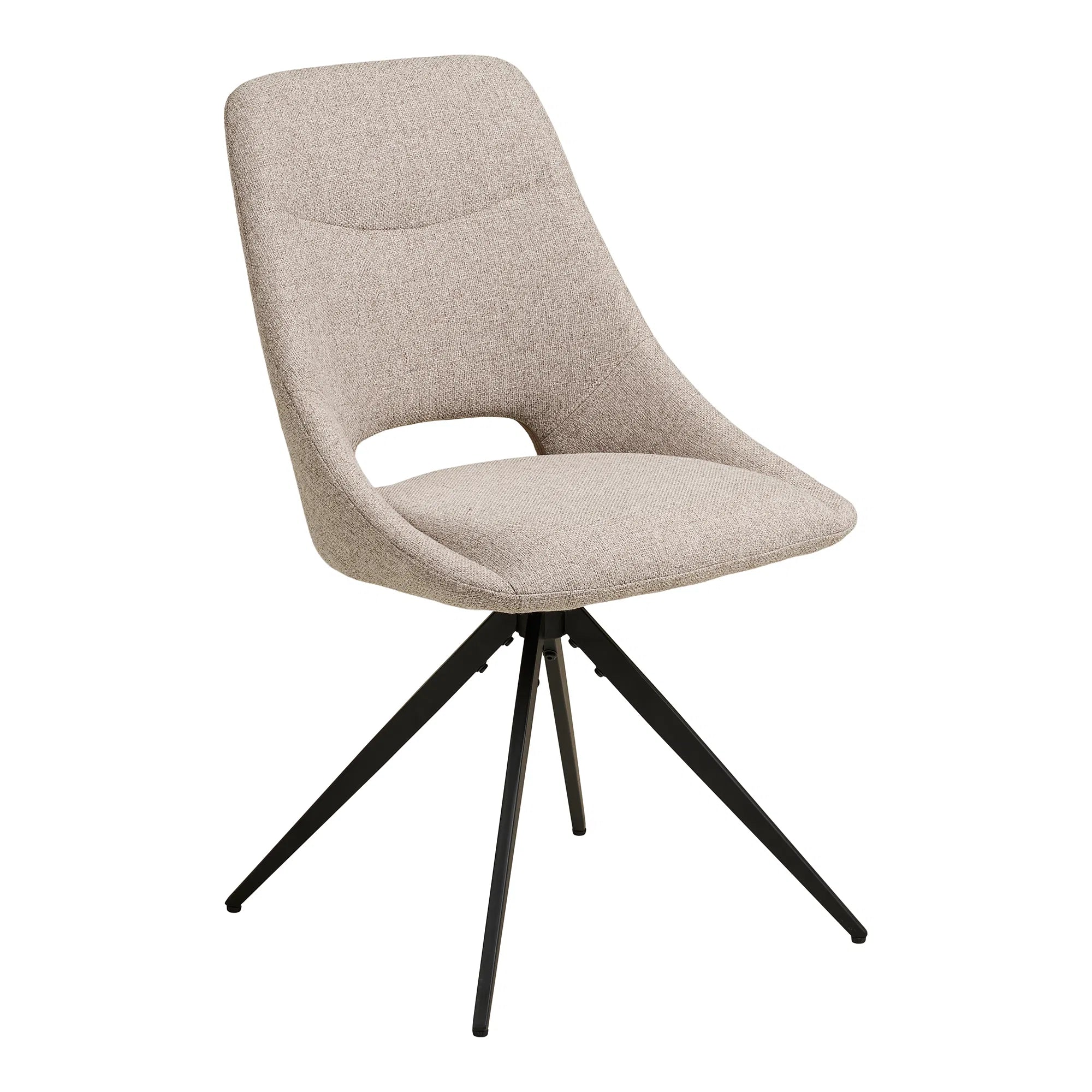 Dokka Dining Chair – sandfärgad snurrstol