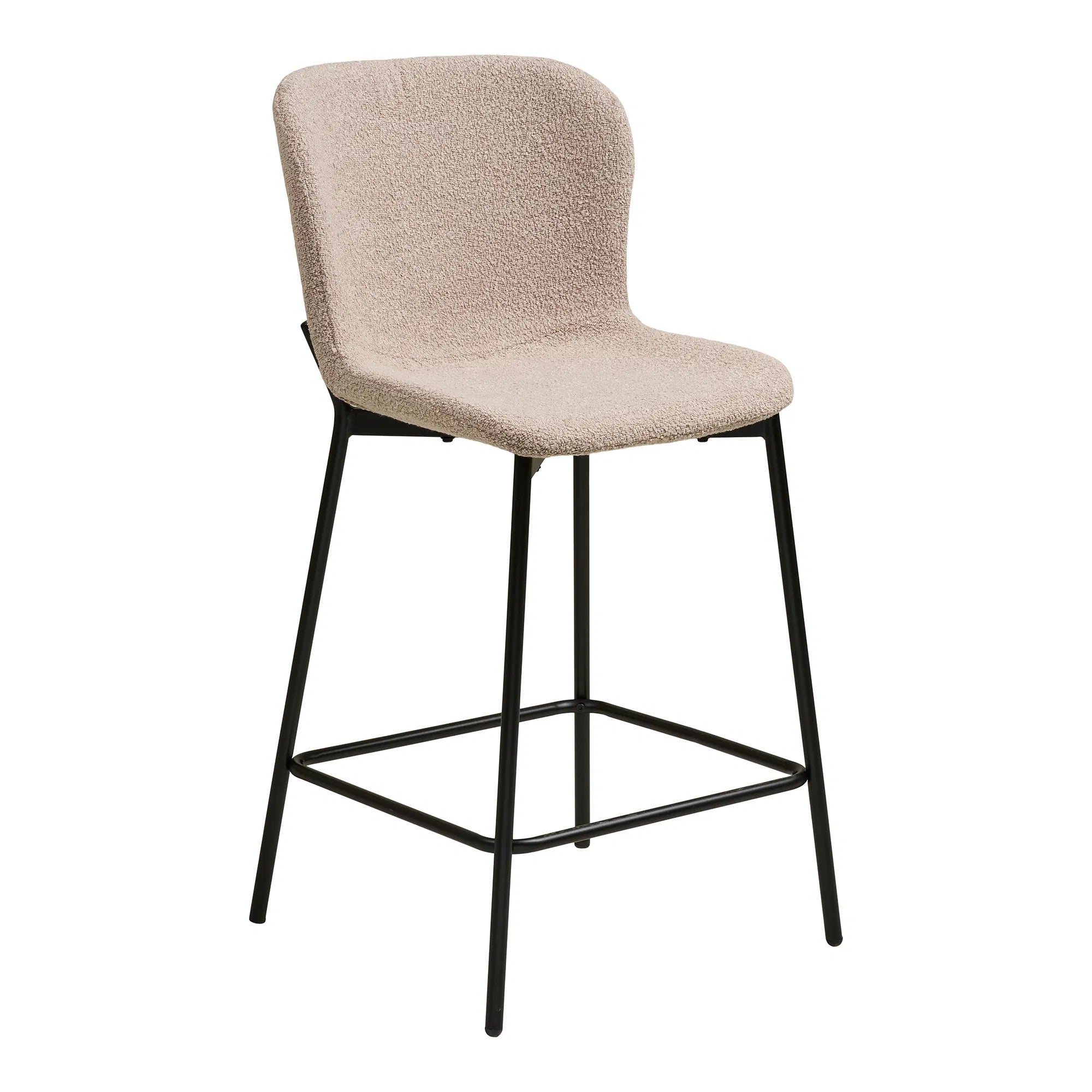 Maceda Counter Chair – stoppad counterstol i bouclé