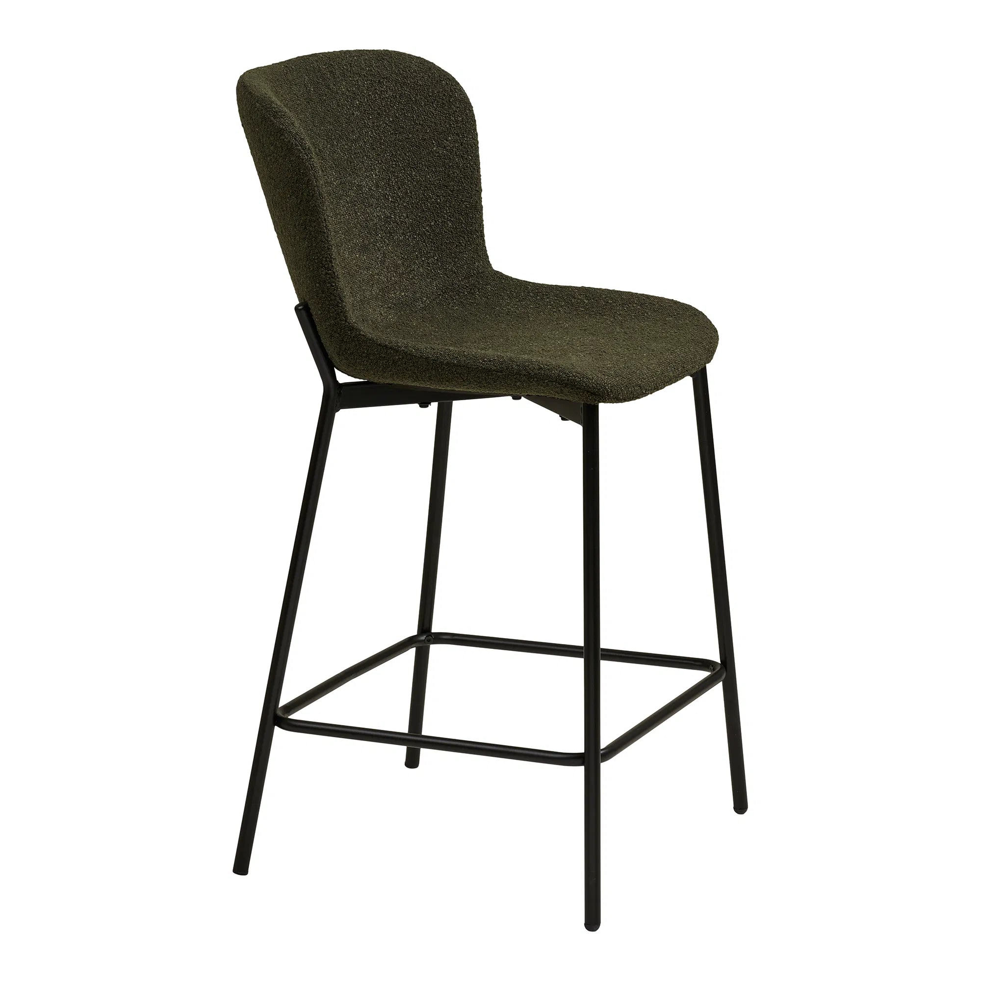 Maceda Counter Chair – counterstol i grön bouclé