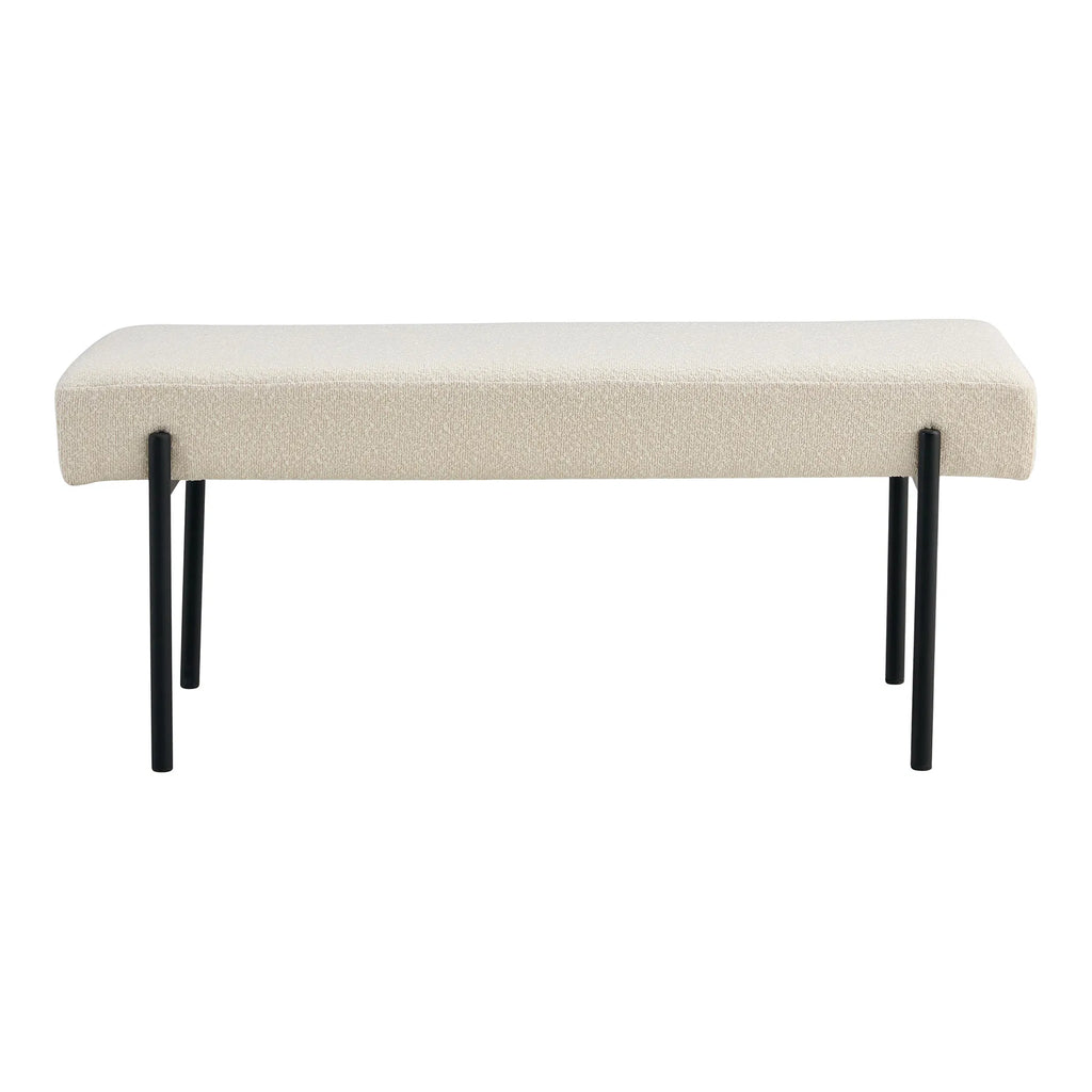 Swindon Bench (bouclé, white)