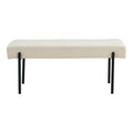 Swindon Bench (bouclé, white)