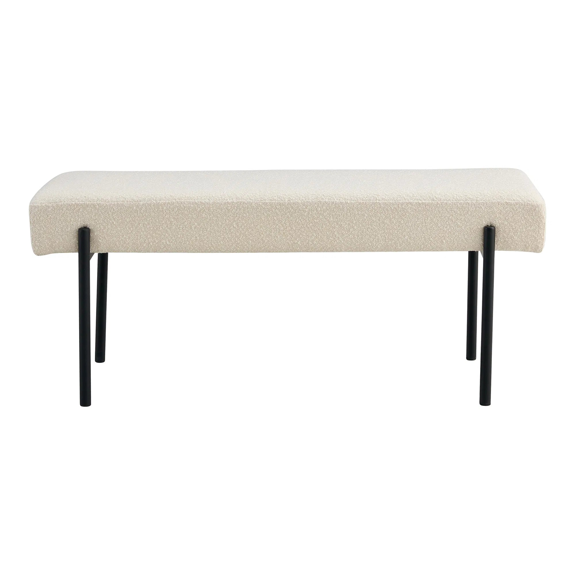 Swindon Bench (bouclé, white)