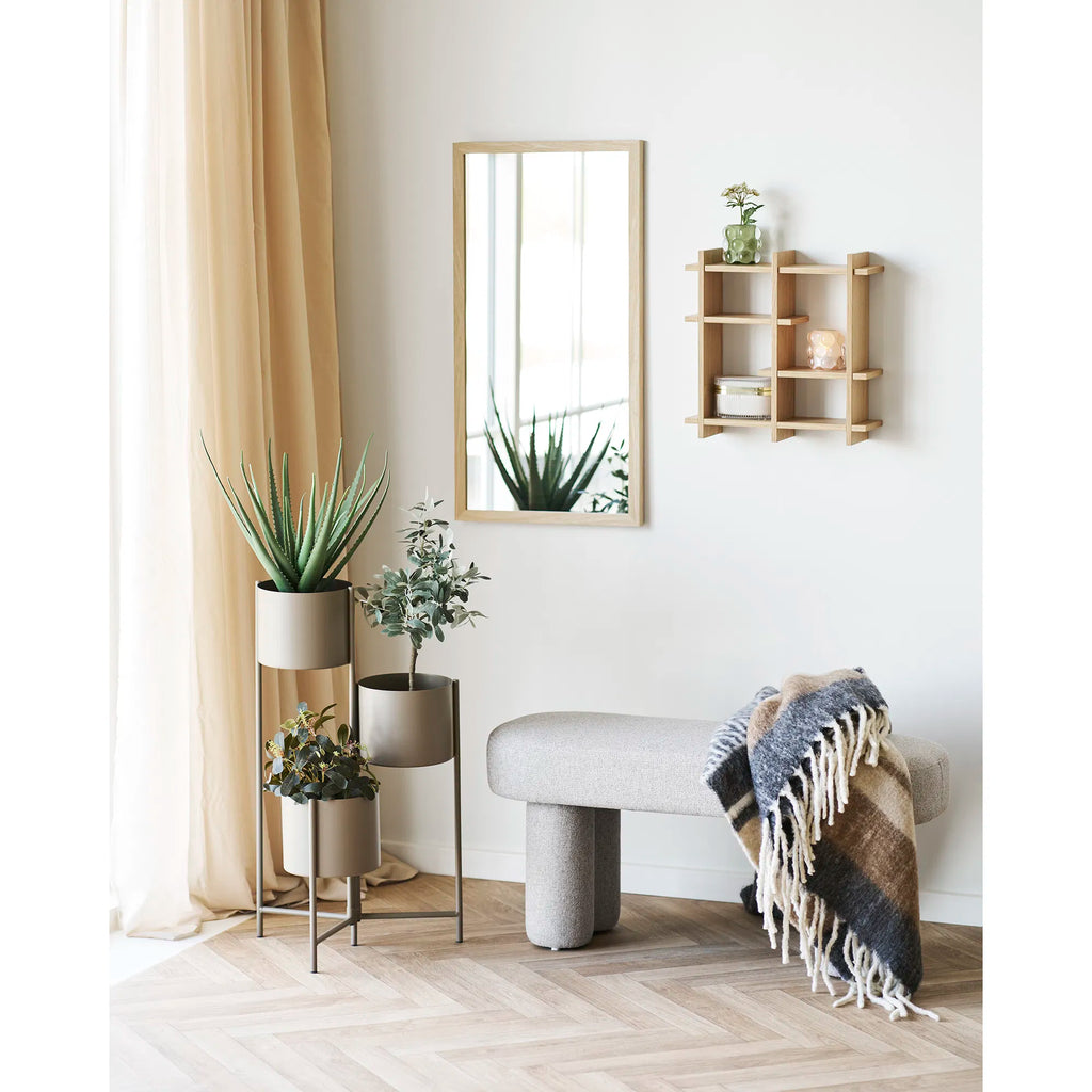 Weston klädd bänk – sand