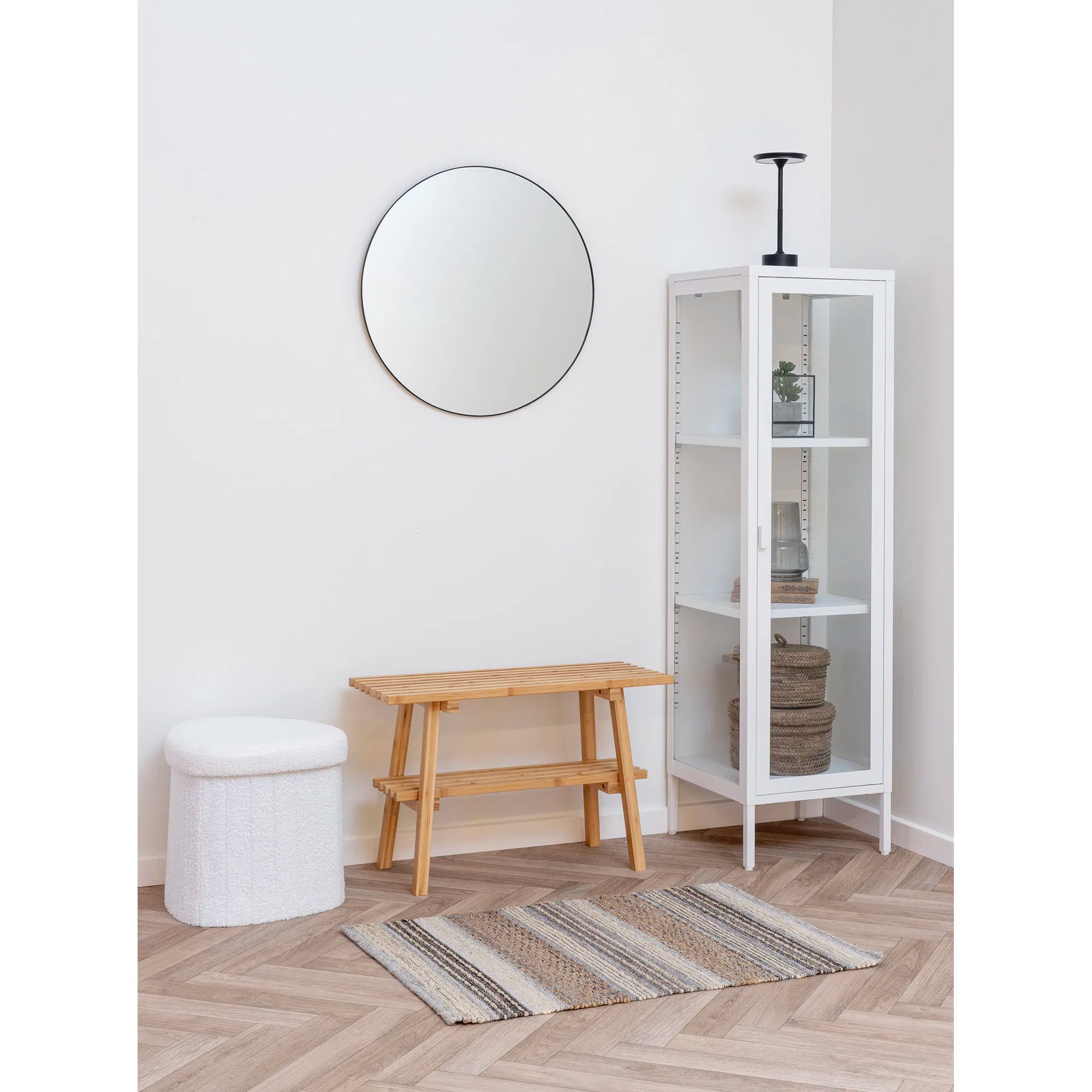 Ember sittbänk – bambu med hylla