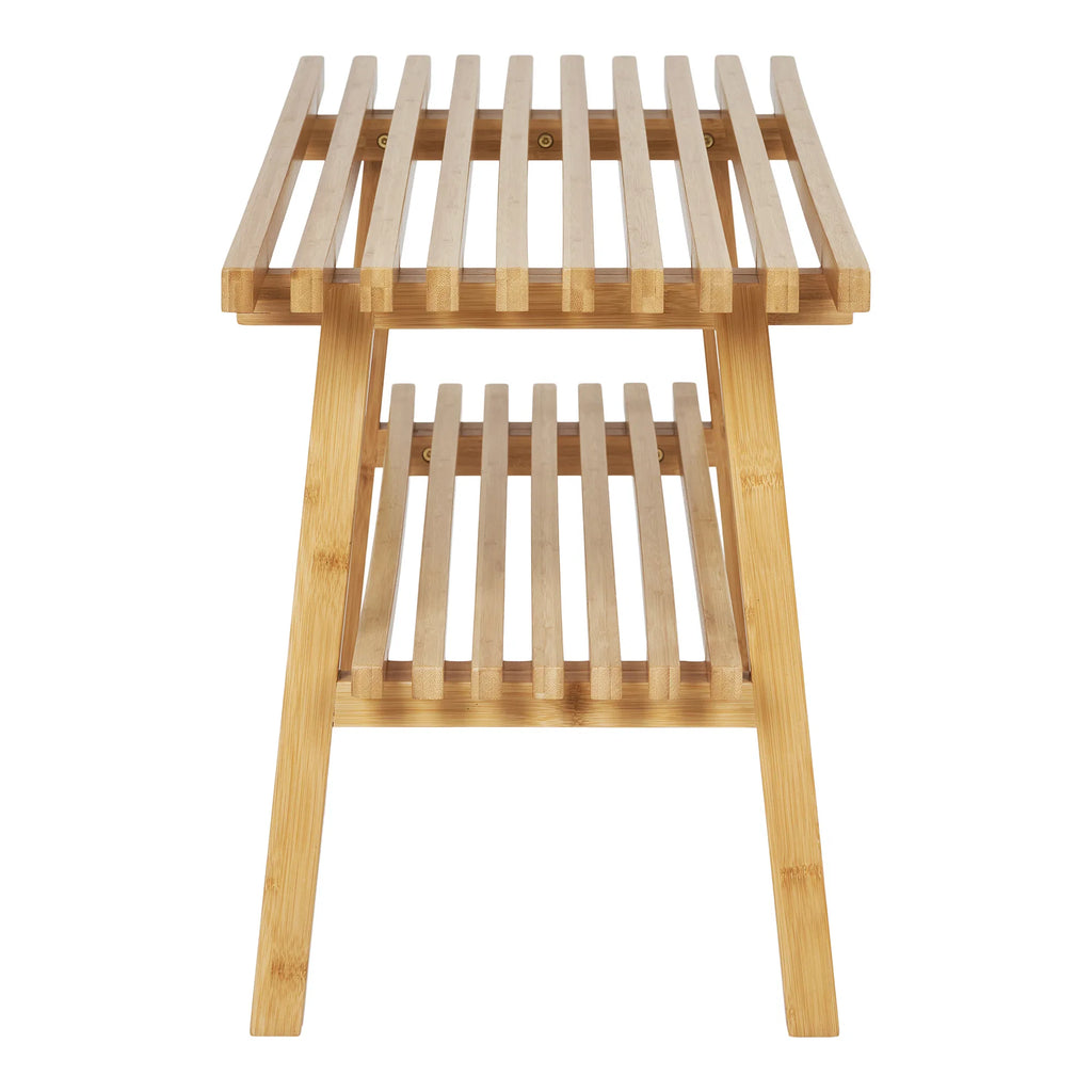 Ember sittbänk – bambu med hylla