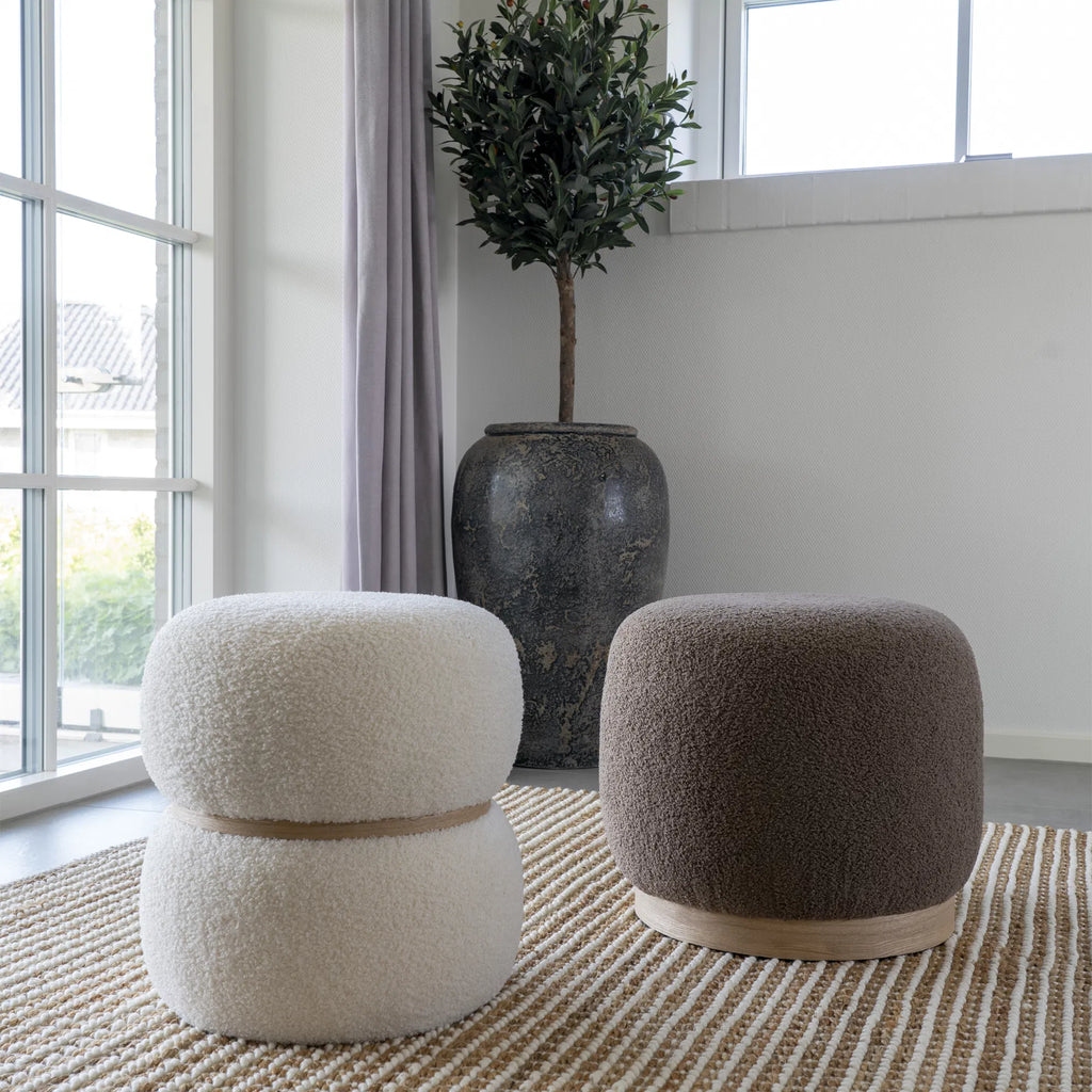 Belfort sittpuff  – brun