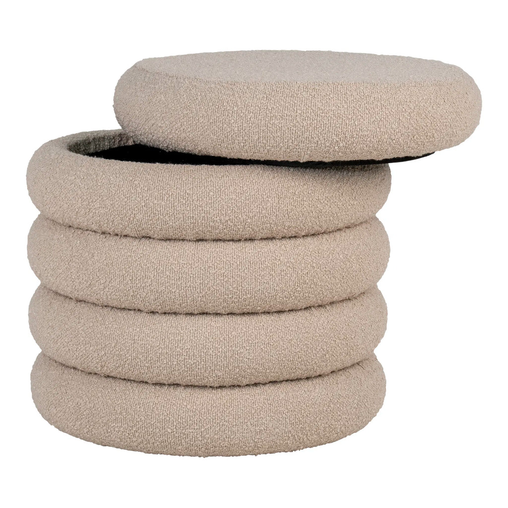 Brooklyn sittpuff med förvaring – beige