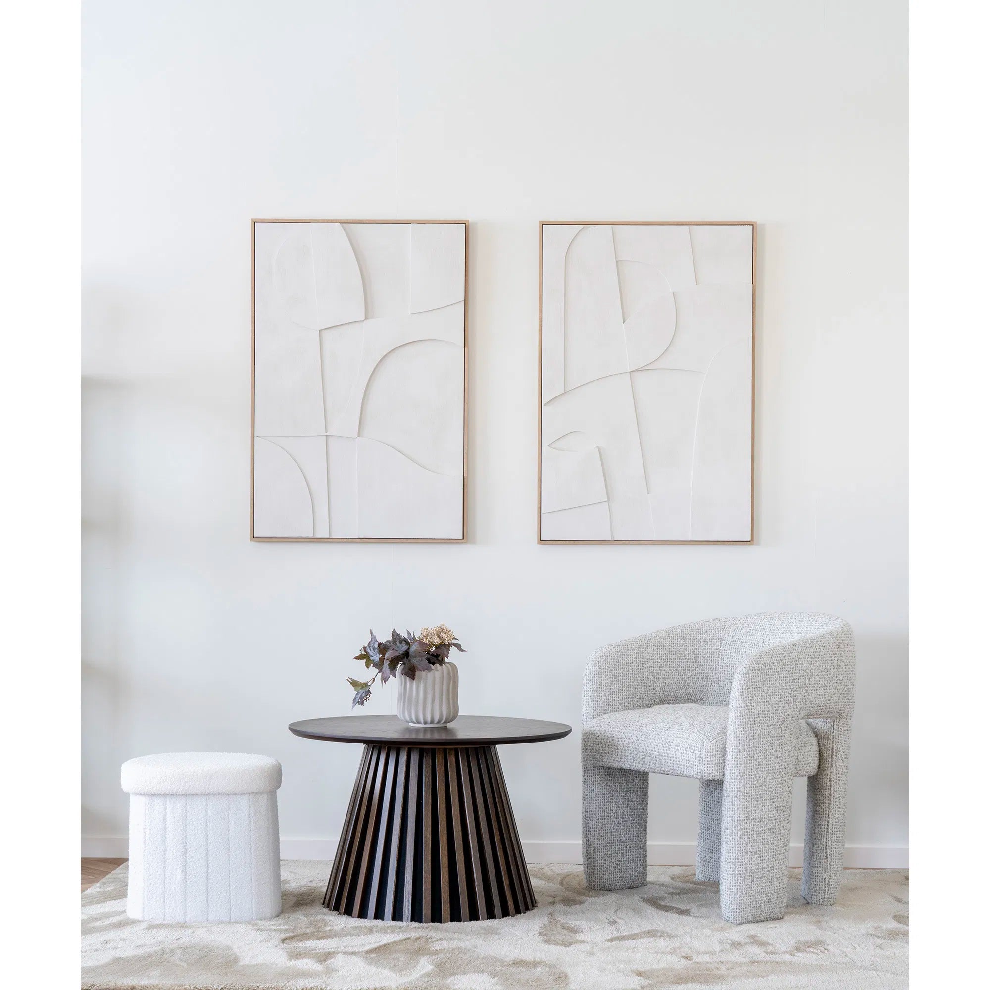 Medford sittpuff med förvaring – vit