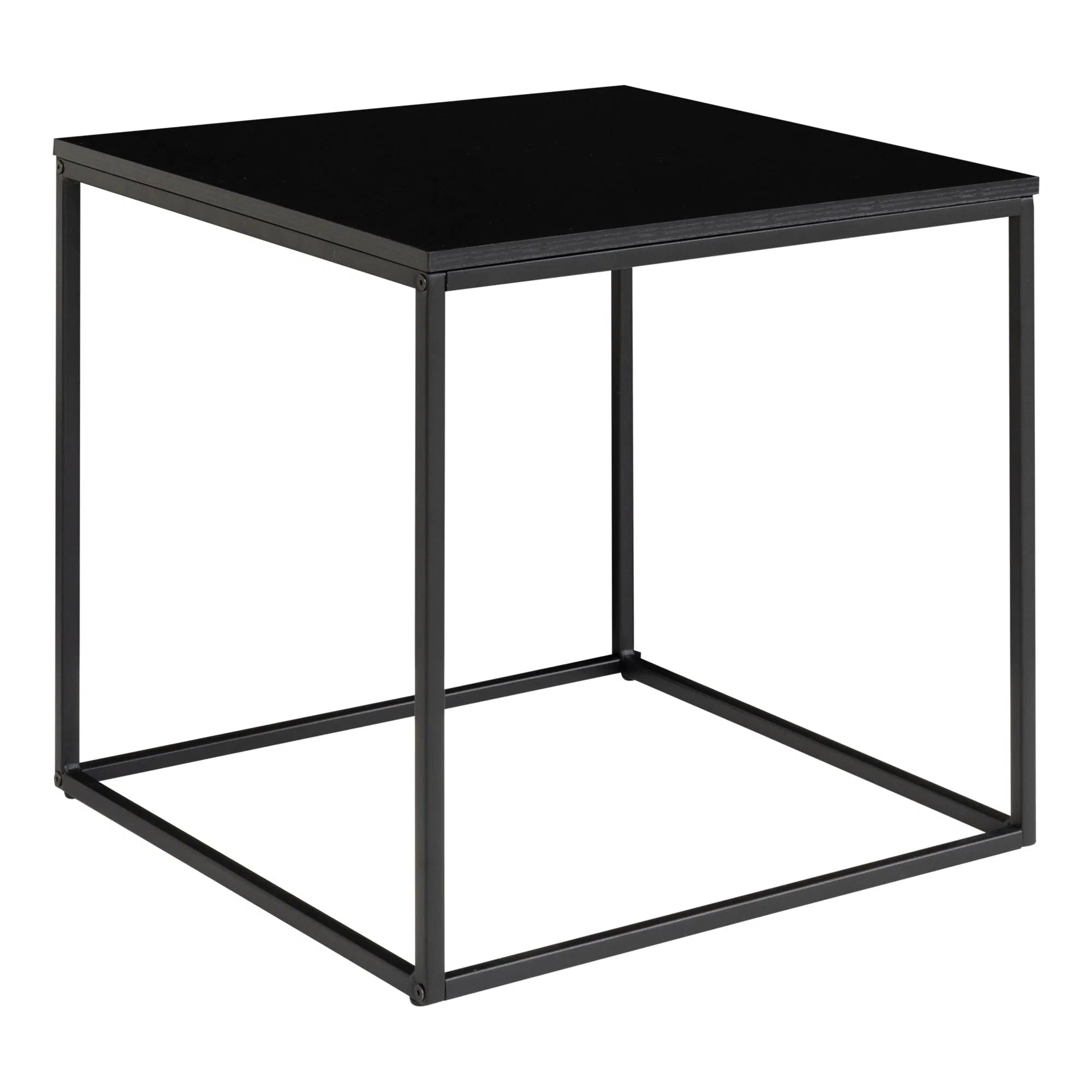 Vita – sidobord i svart metall