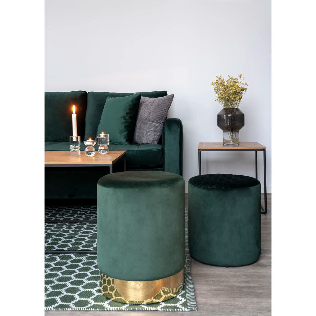Vita – sidobord med eklook och svart metallram