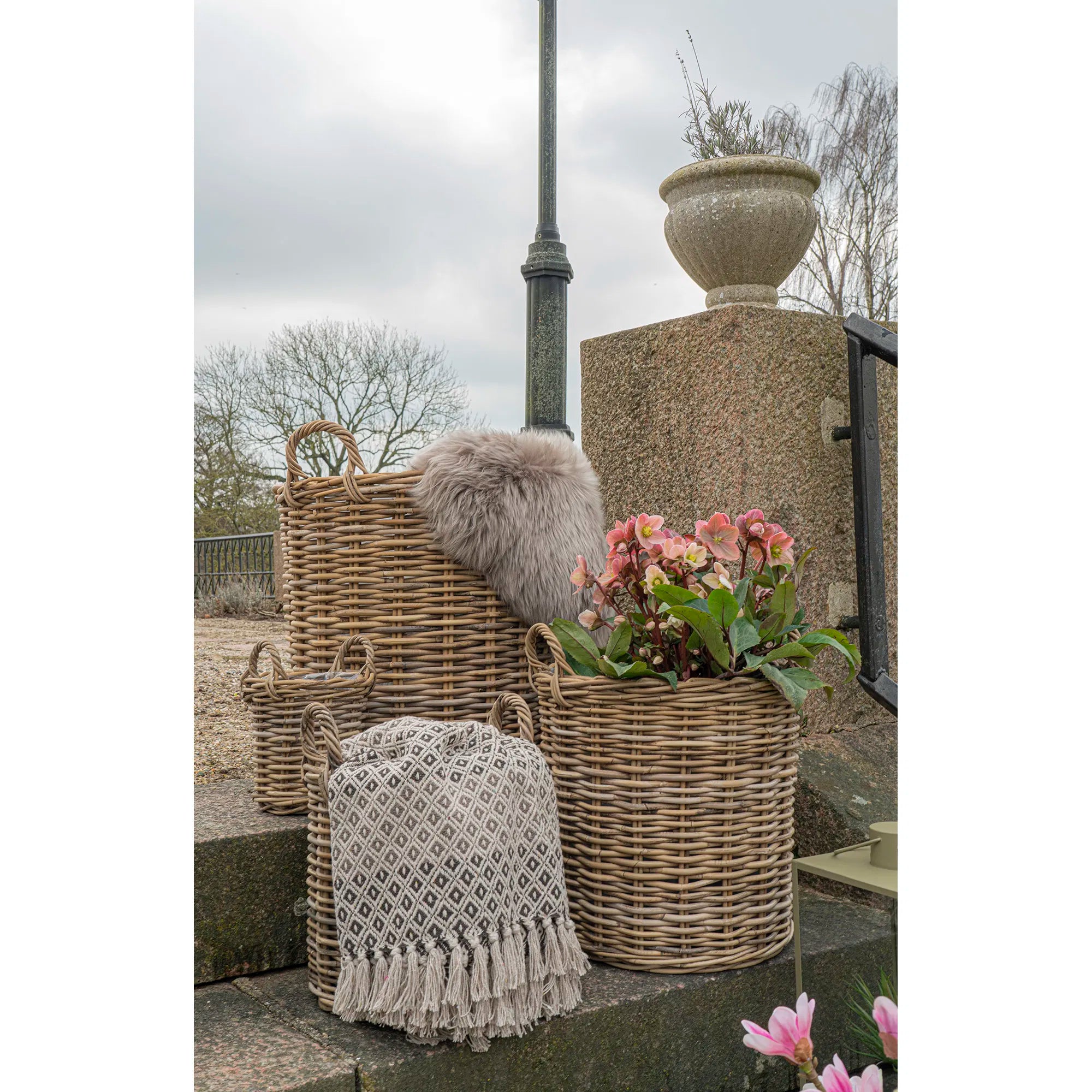 Alanya pläd – brun/beige/vit