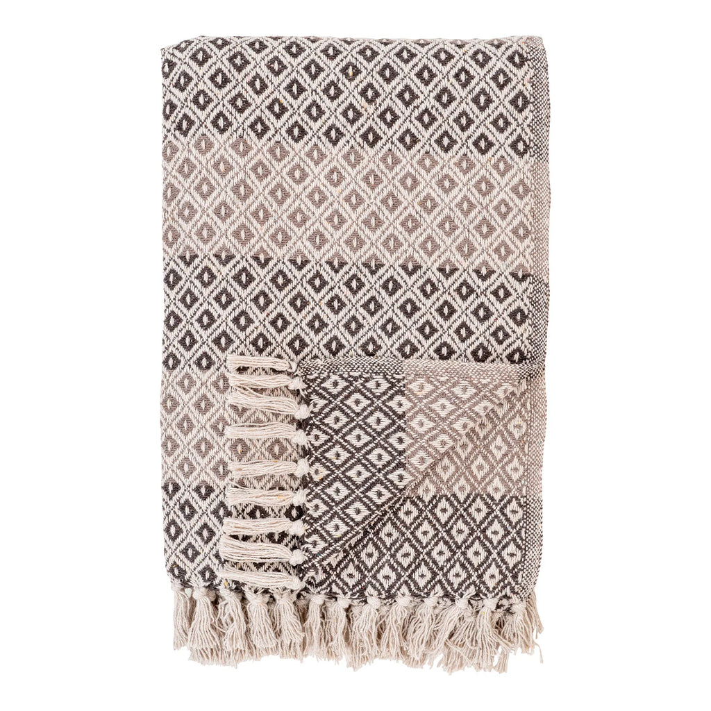 Alanya pläd – brun/beige/vit