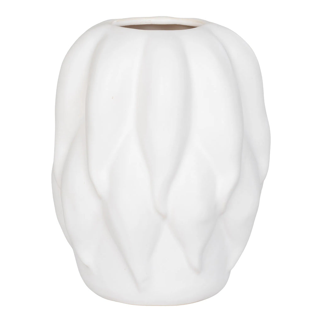 Lunara reliefvas i keramik – beige