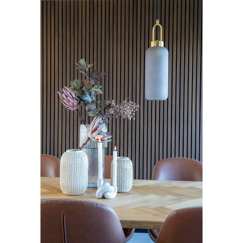 Aurelia hög vas i stengods med struktur – beige