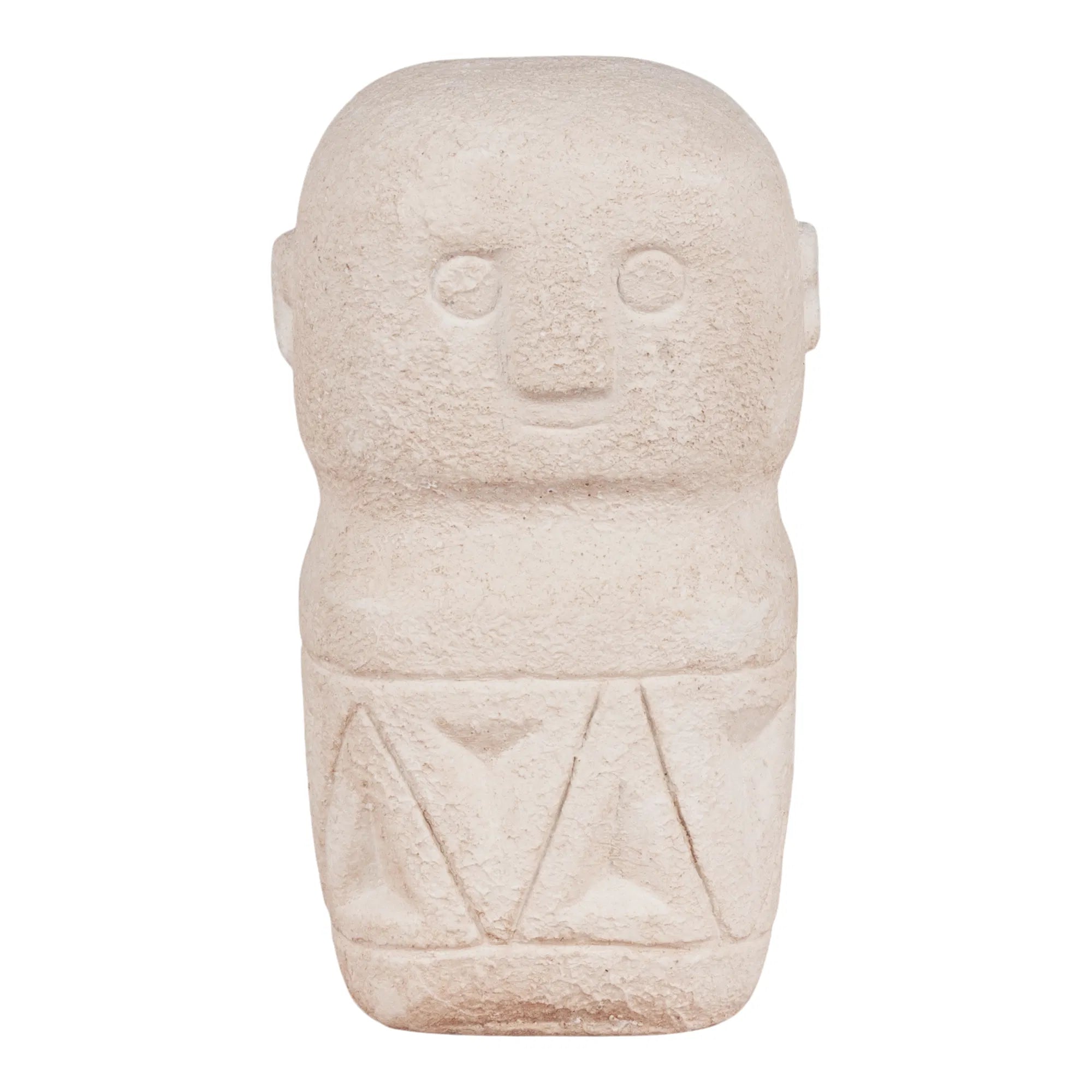 Mini Totem dekorationsfigur i cement – beige