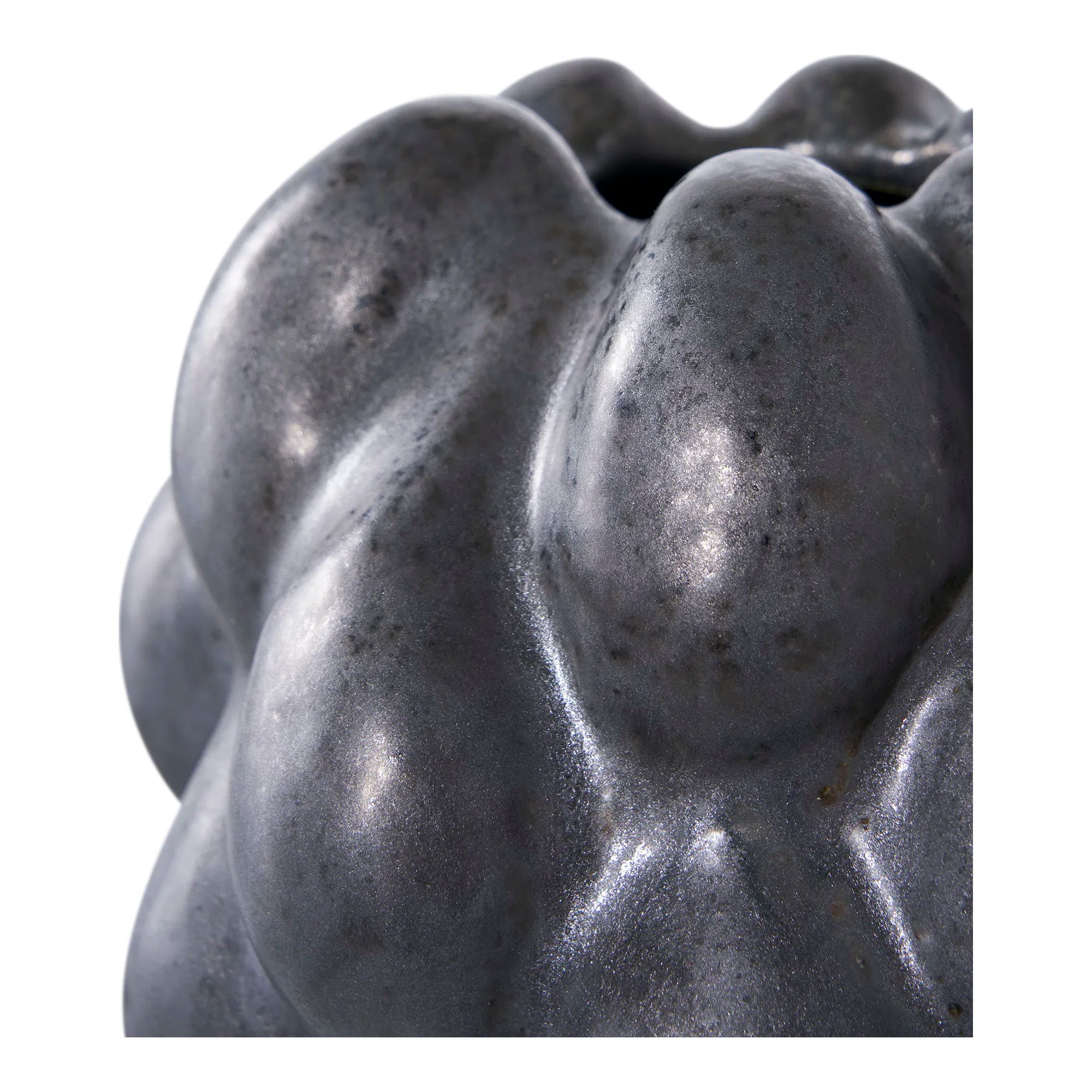 Forma skulptural vas i stengods – svart