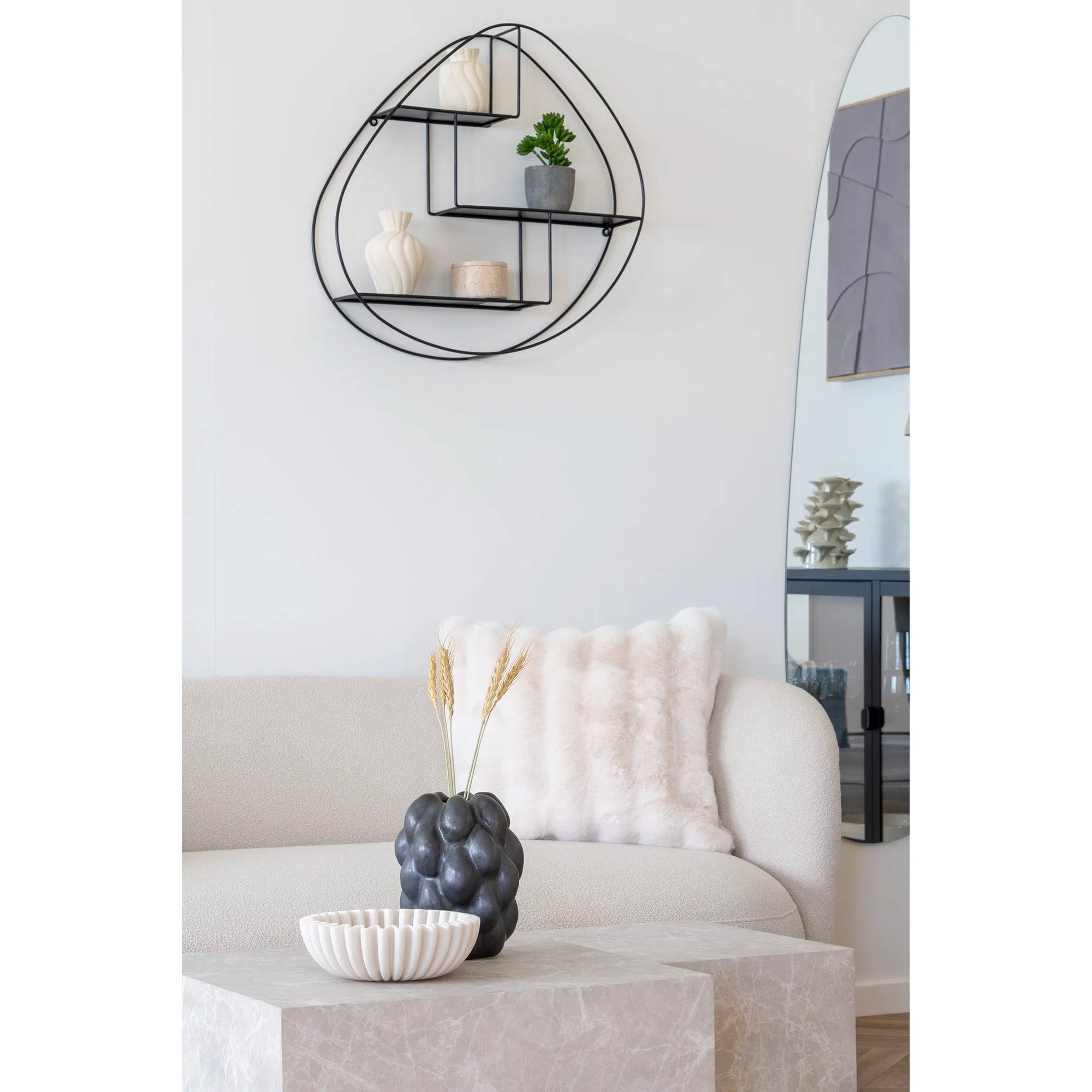 Förvaringsburk i travertin – natur