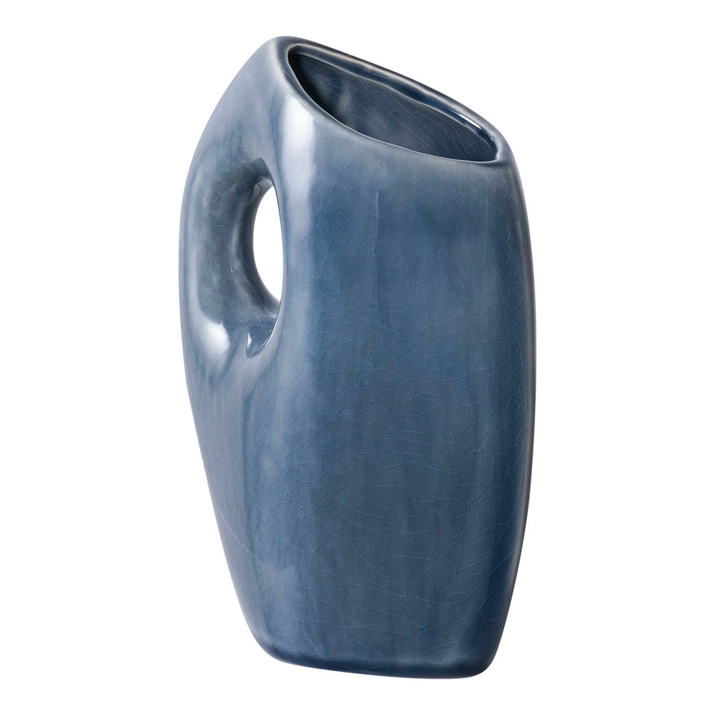 Vase skulptural vas i keramik – blå