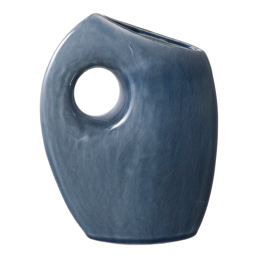 Vase skulptural vas i keramik – blå