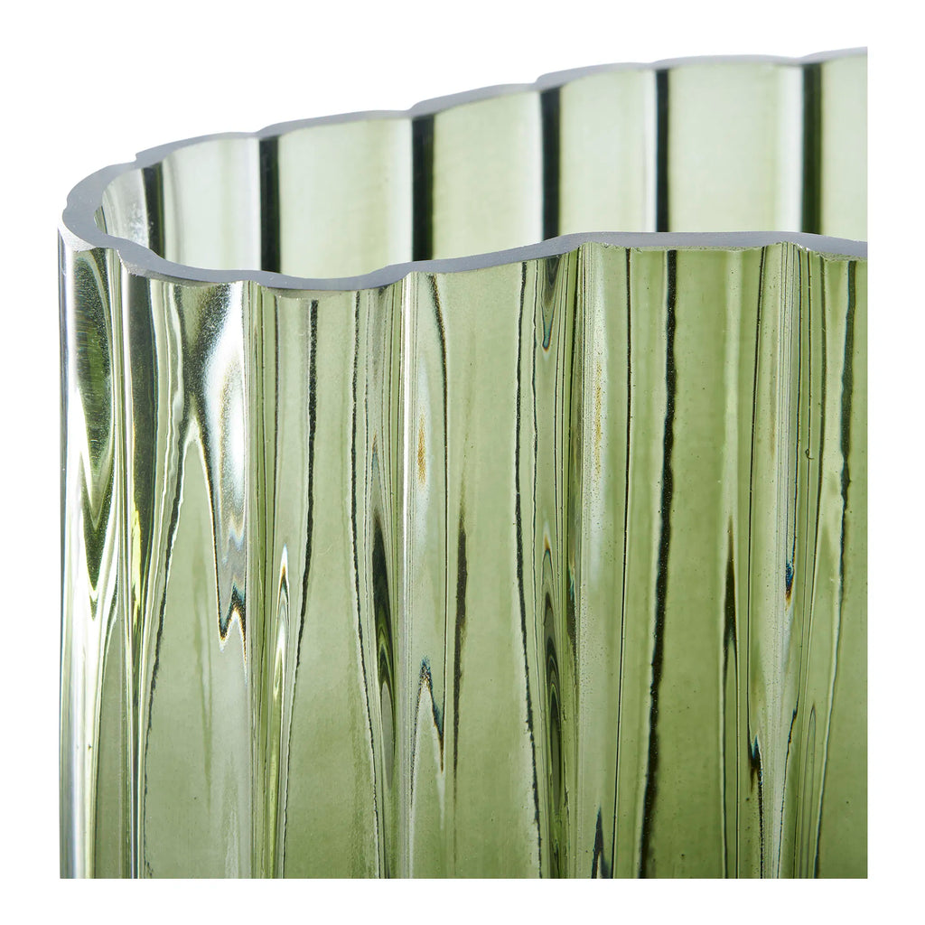 Vase rektangulär vas i glas – rökgrön