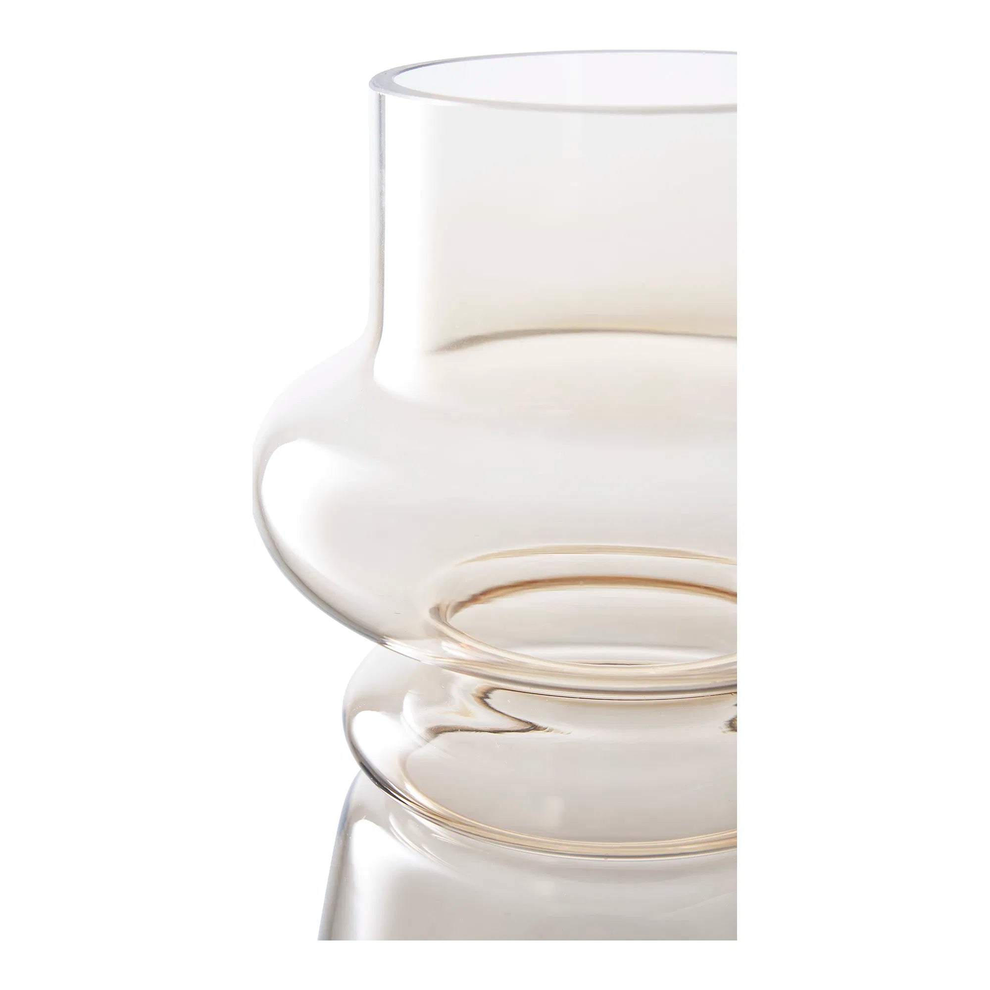 Vase hög vas i glas – rökbrun