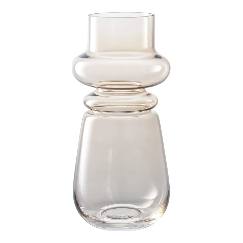 Vase hög vas i glas – rökbrun
