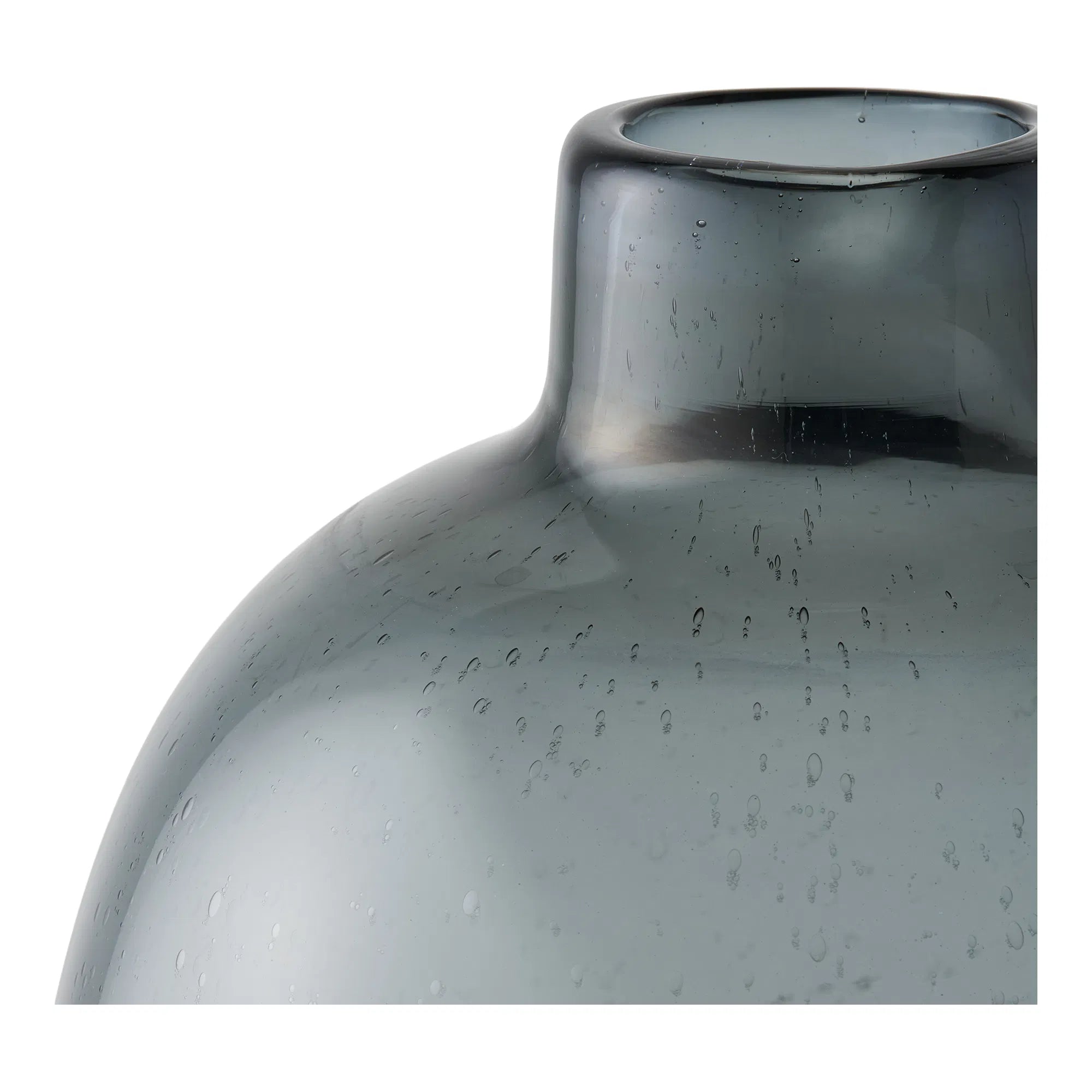 Hög vas i glas – rökfärgad svart