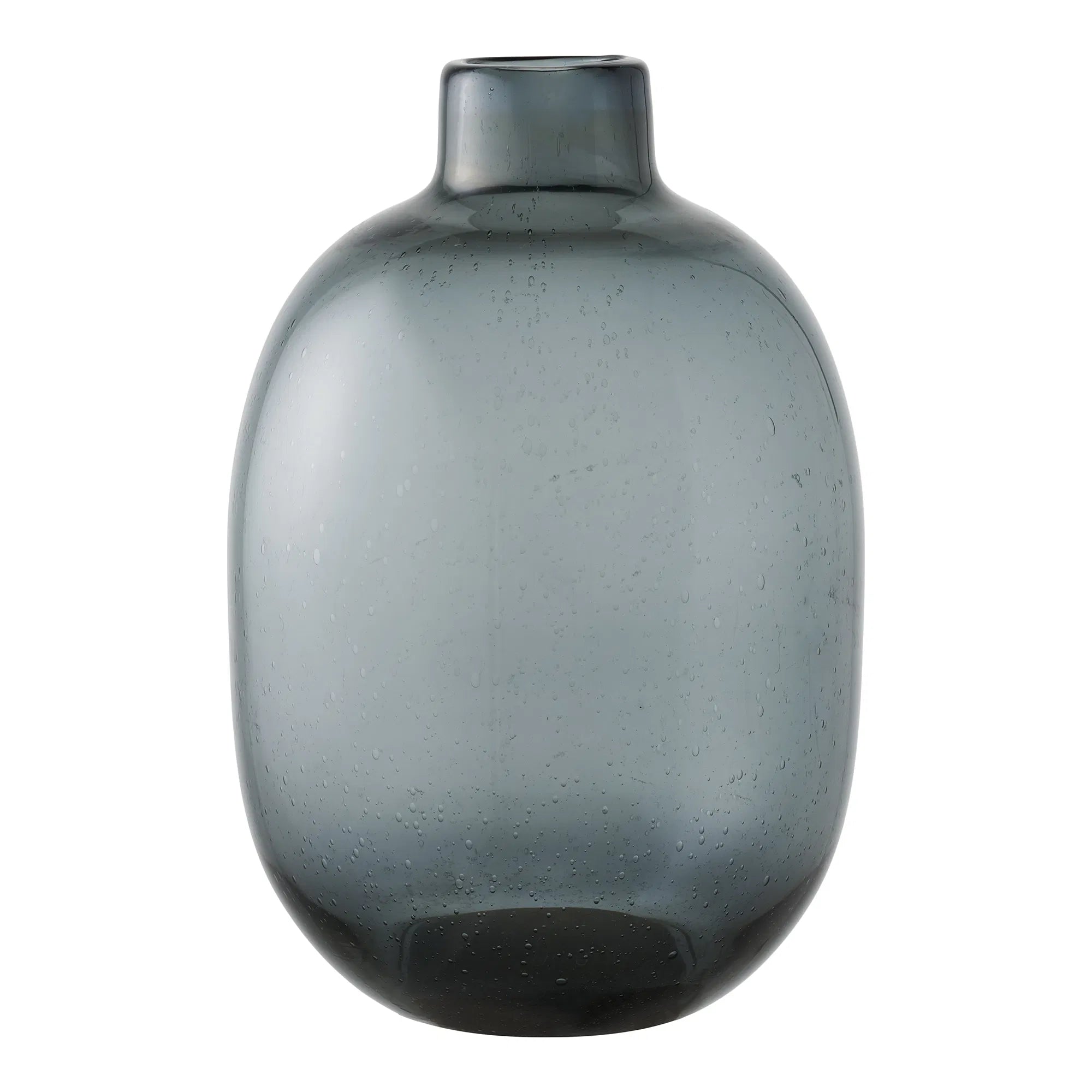 Hög vas i glas – rökfärgad svart