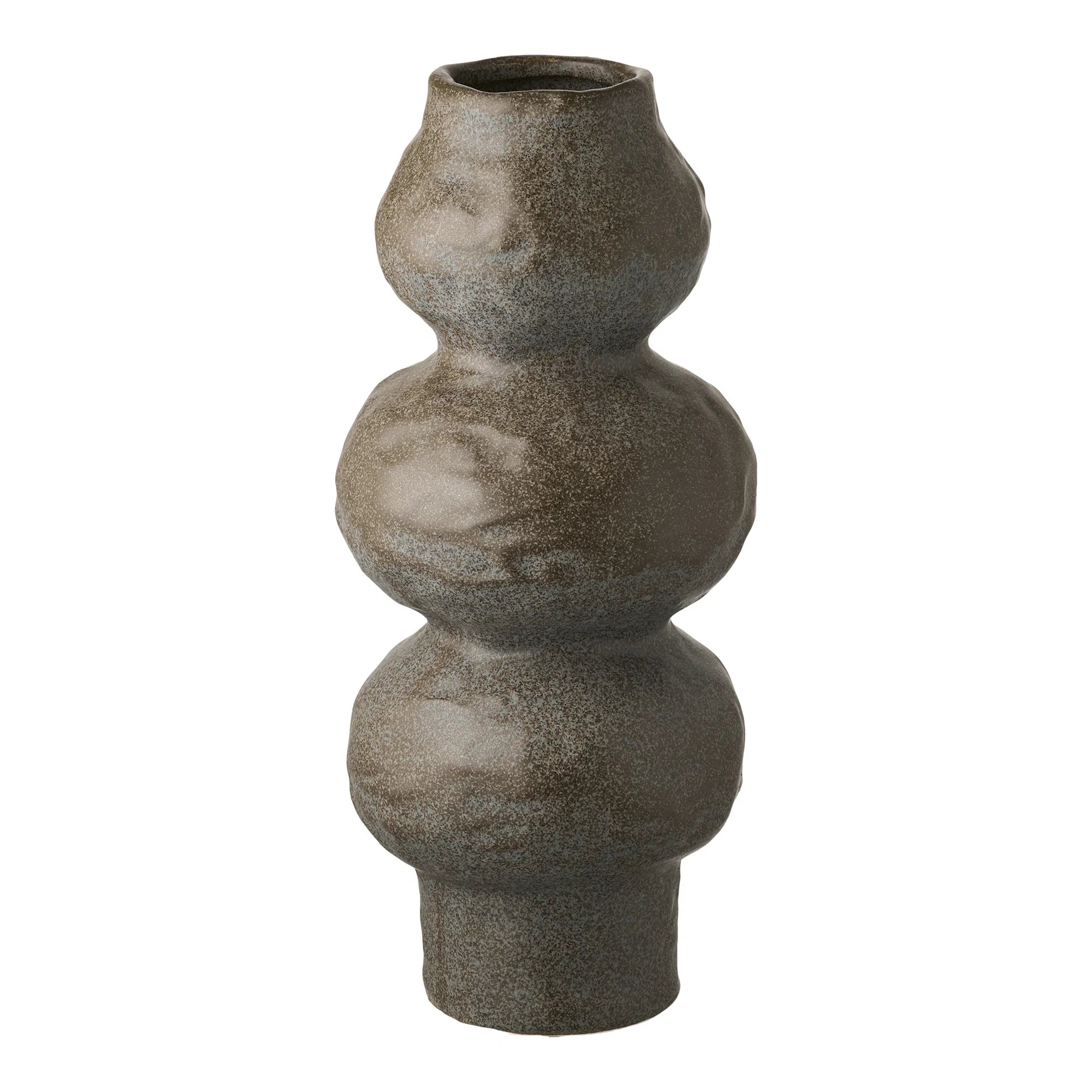 Vase hög vas i keramik – mörkgrå