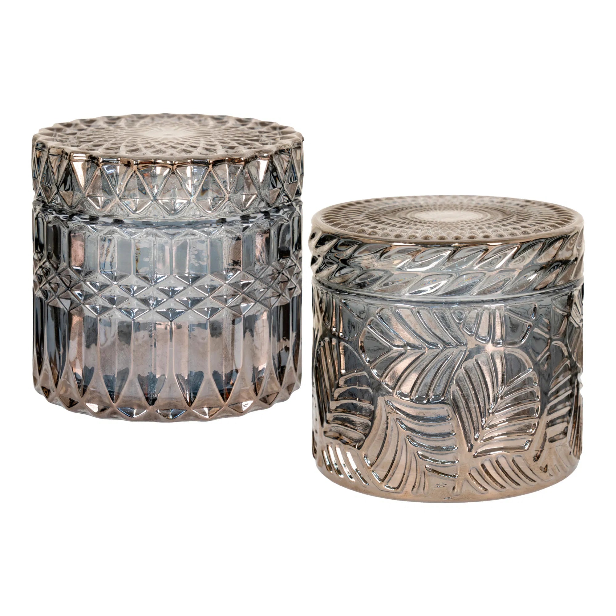 Jars dekorationsburkar i glas – rökfärgad, 2-pack