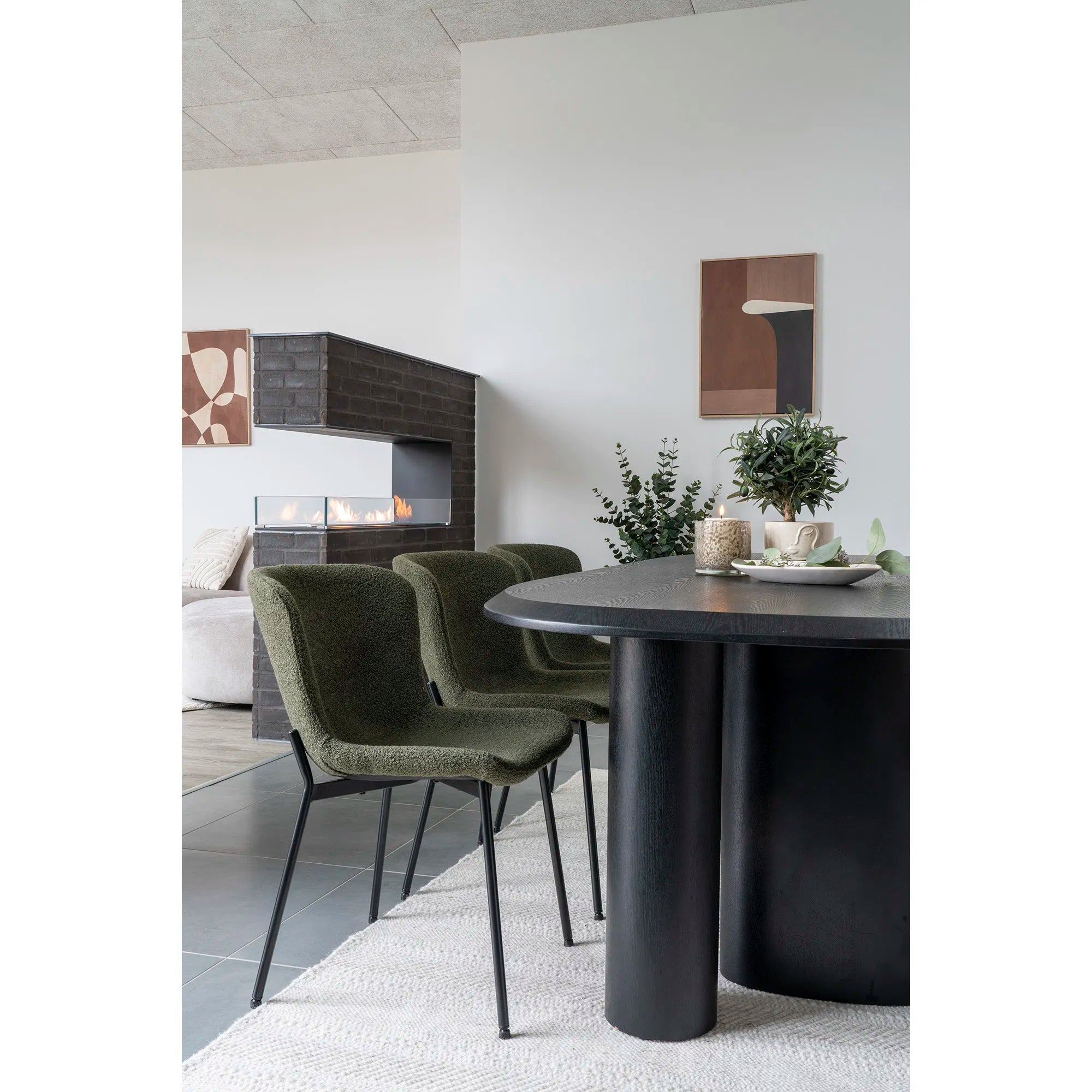 Flow kruka i keramik med relief – beige