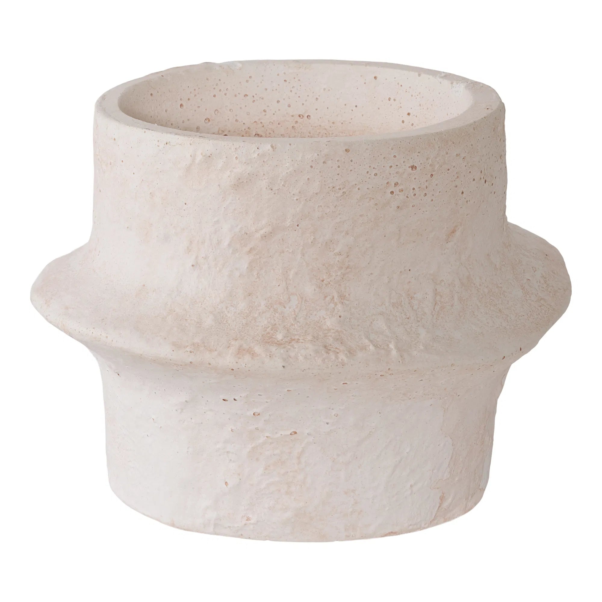 Ljusstakar i cement – vit (2-pack)