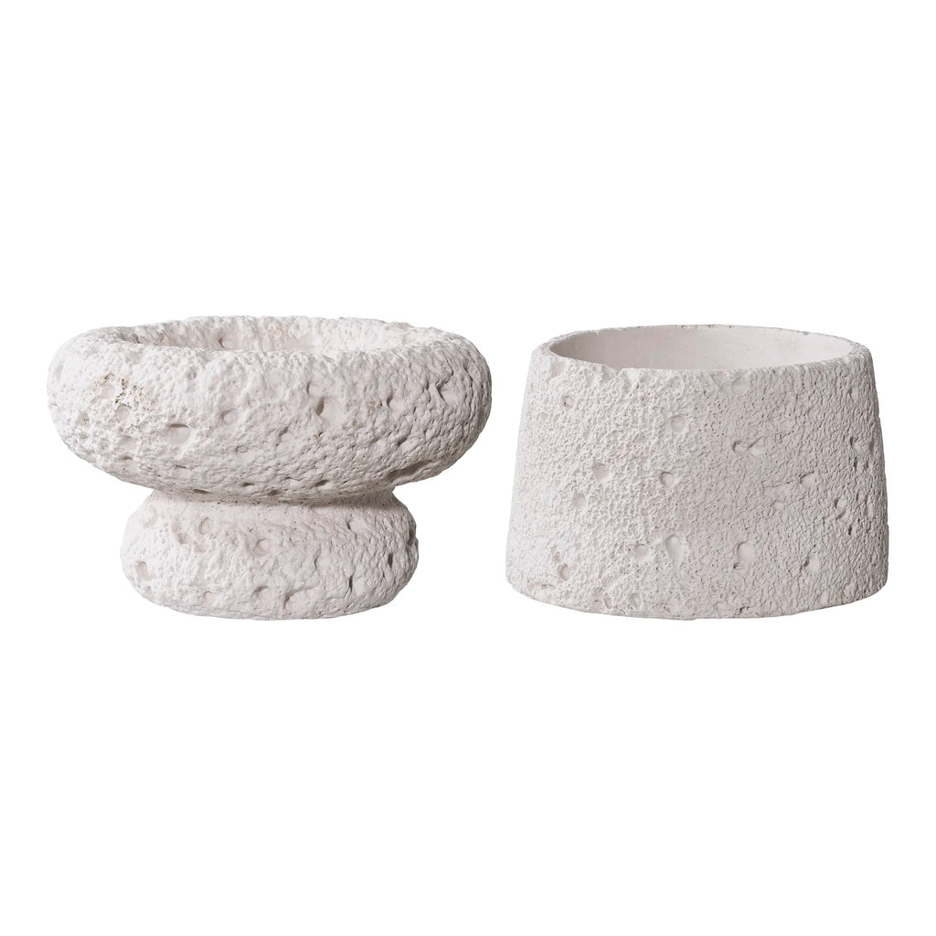 Ljusstakar i cement – grå (2-pack)