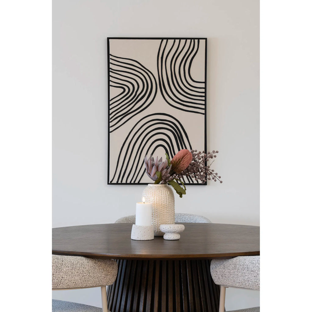 Lipari canvas – organiska linjer i svart & beige