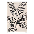 Lipari canvas – organiska linjer i svart & beige