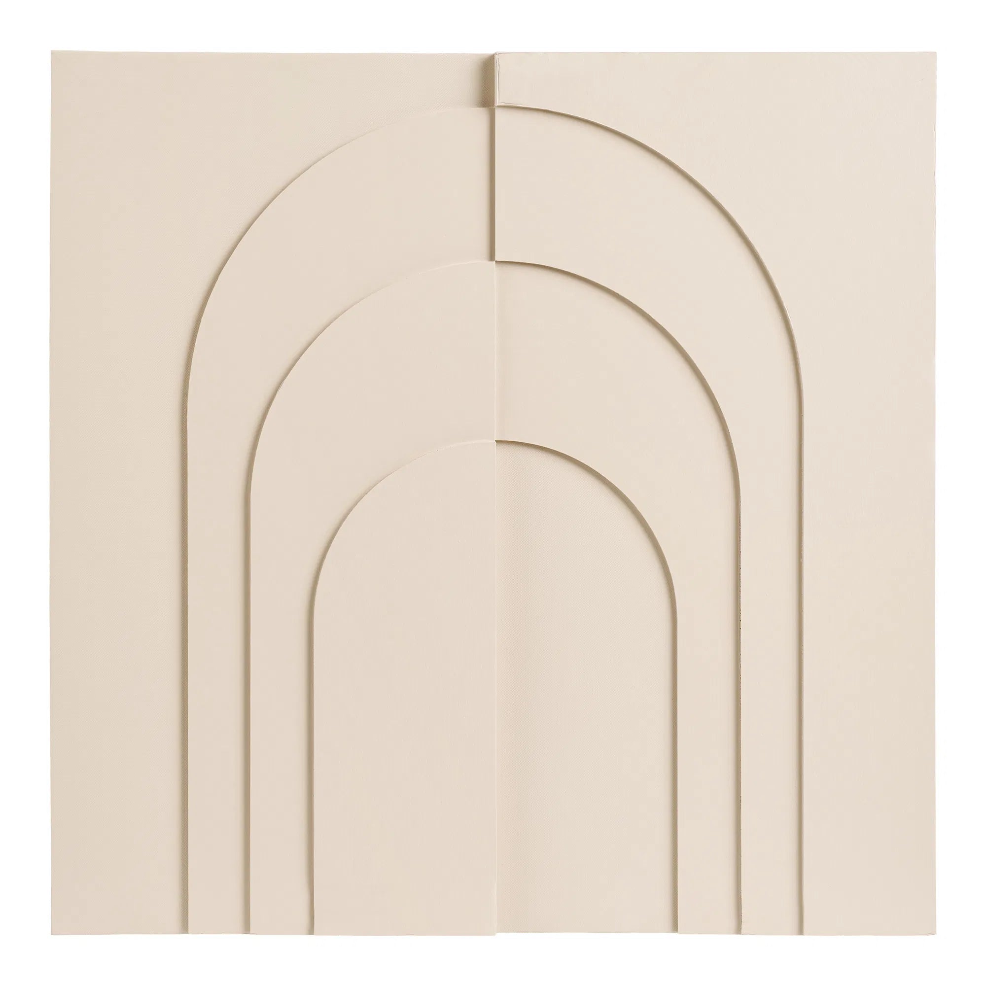 Ina relief – beige väggdekoration med bågformer