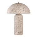 Astley bordslampa – skulptural lampa i stenbeige papier-maché