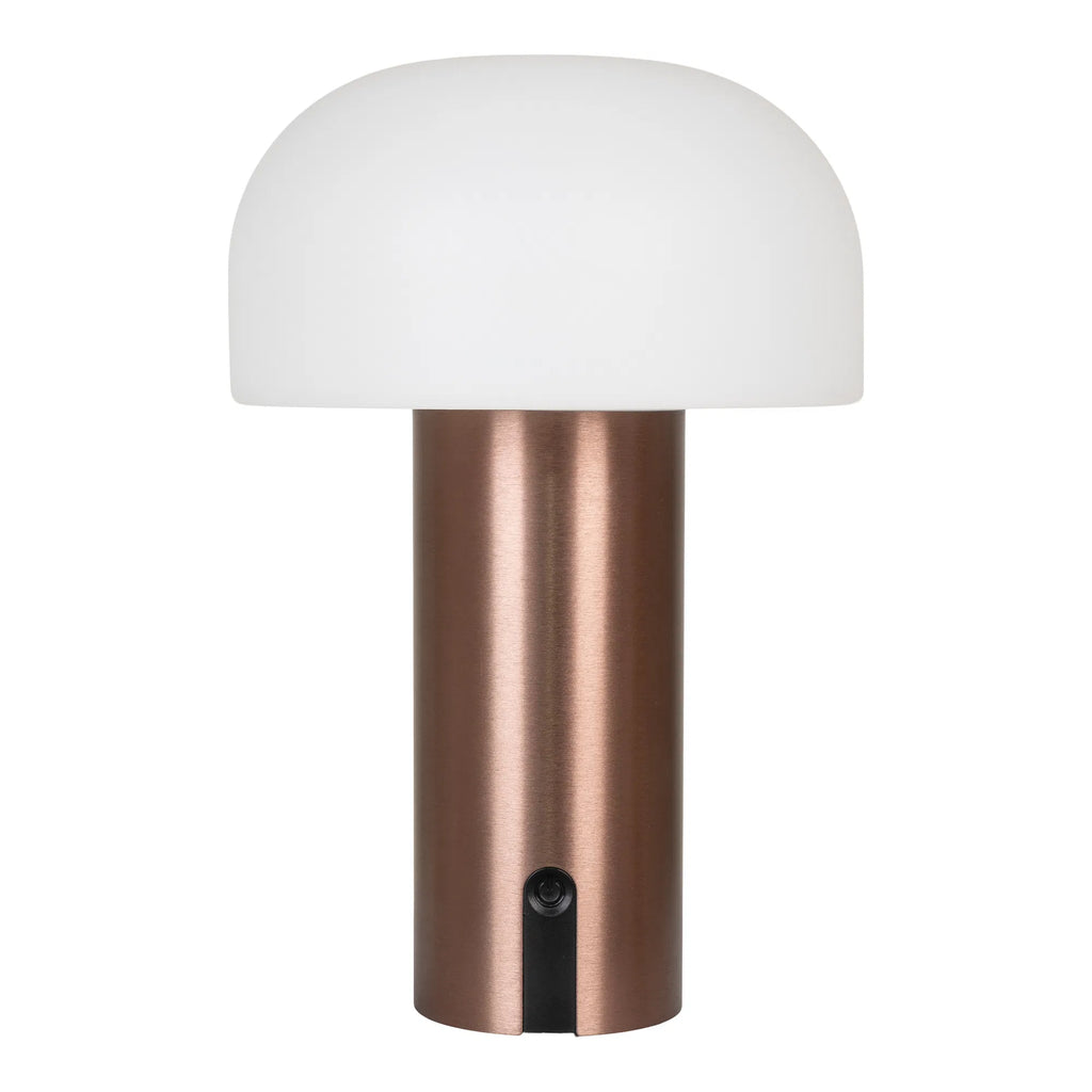 Soham LED-lampa – vit och kopparfärgad uppladdningsbar belysning