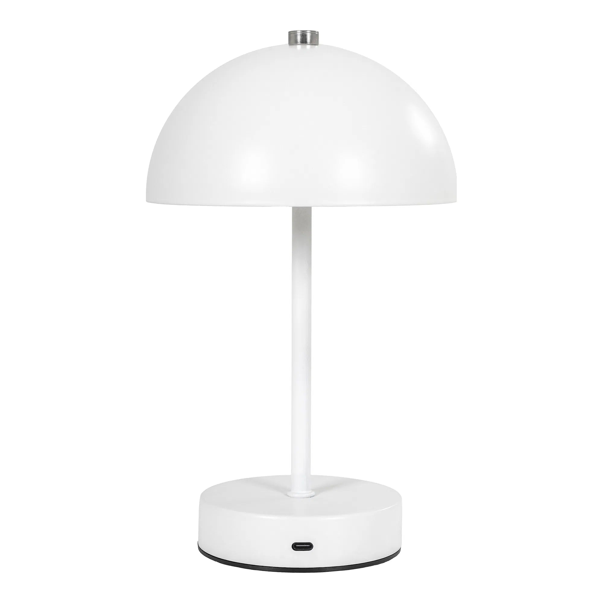 Holt bordslampa – uppladdningsbar LED-lampa i vitt metall
