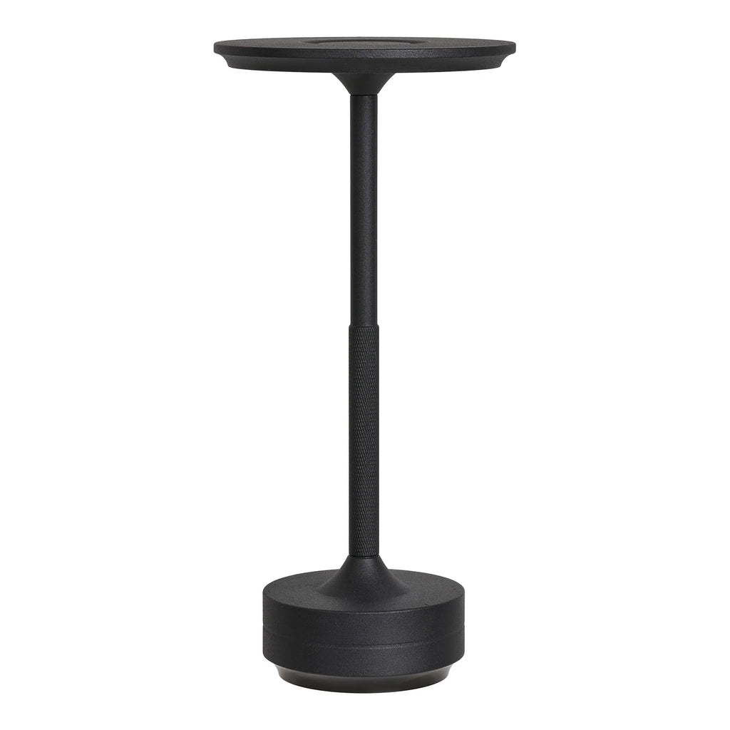Lyneham bordslampa – uppladdningsbar LED-lampa i svart aluminium