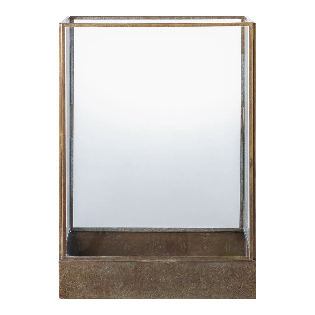 Manali lykta – antik mässing & glas