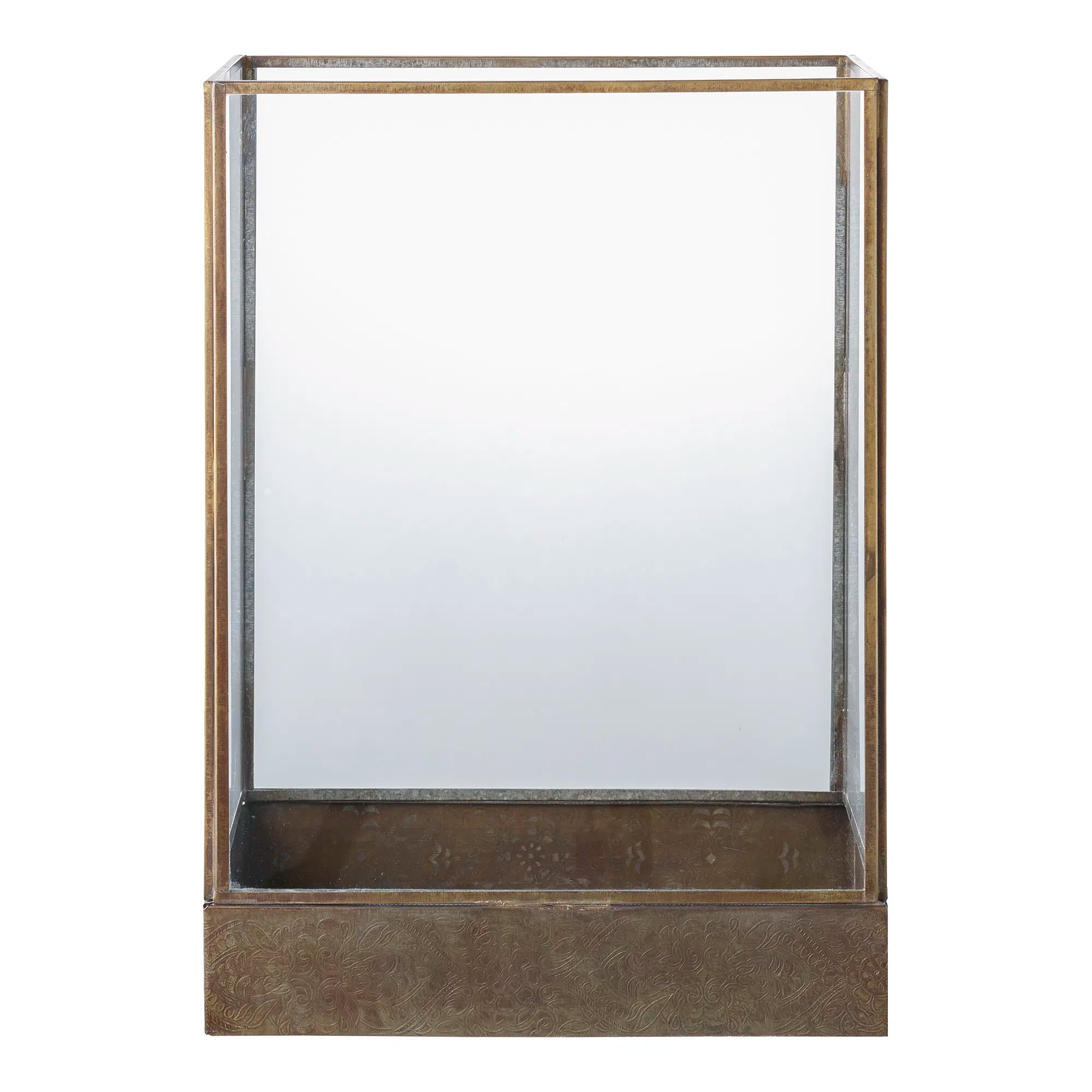 Manali lykta – antik mässing & glas