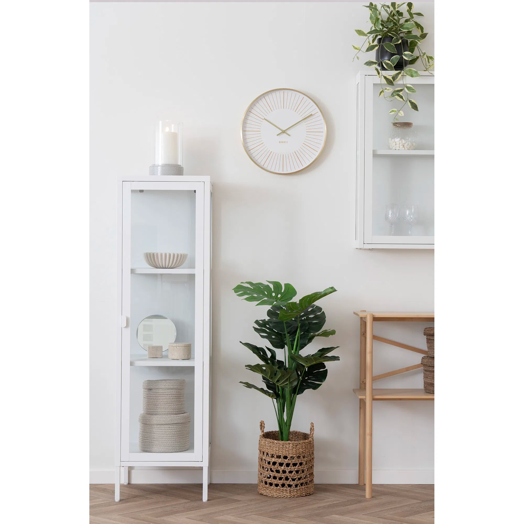 Hurricane ljuslykta – grå keramik & glas